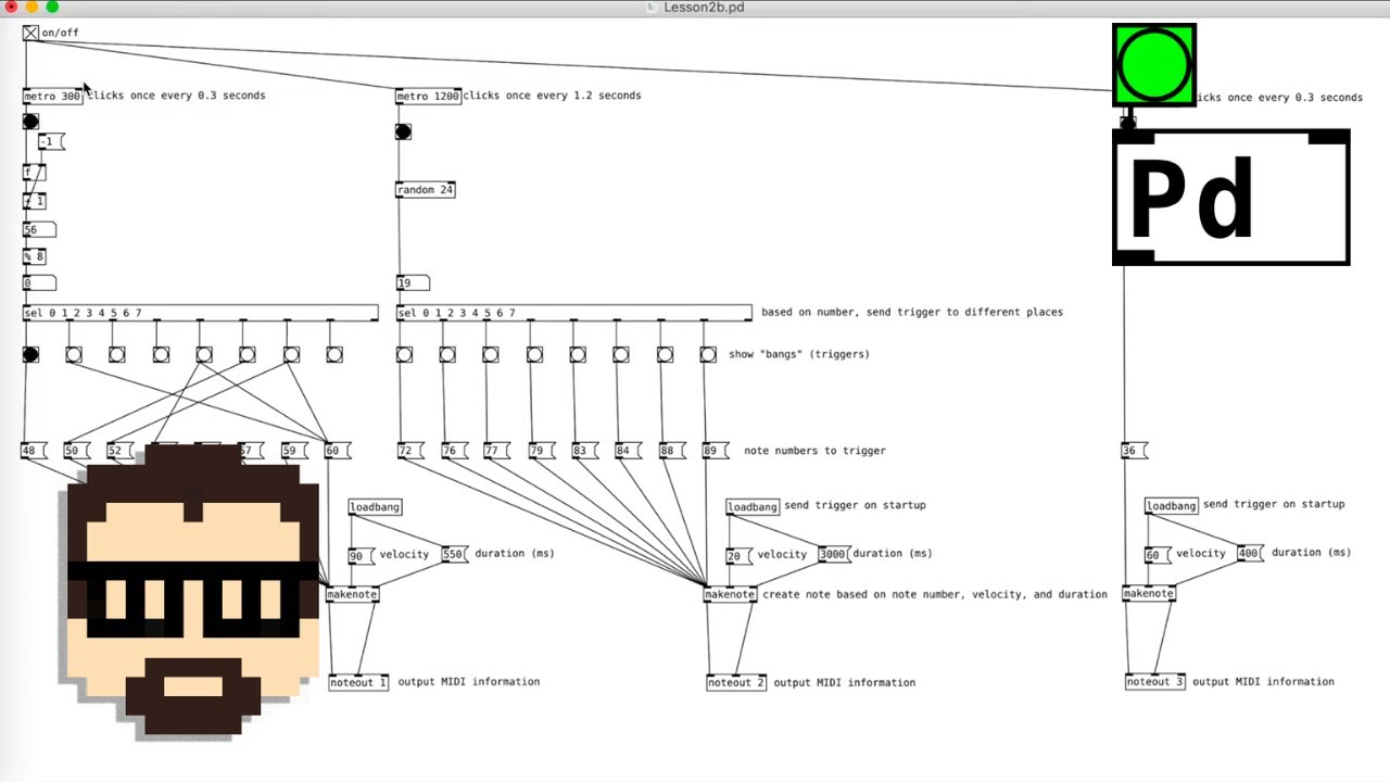 Intro to Pure Data 2: Making a MIDI Sequencer | Simon Hutchinson