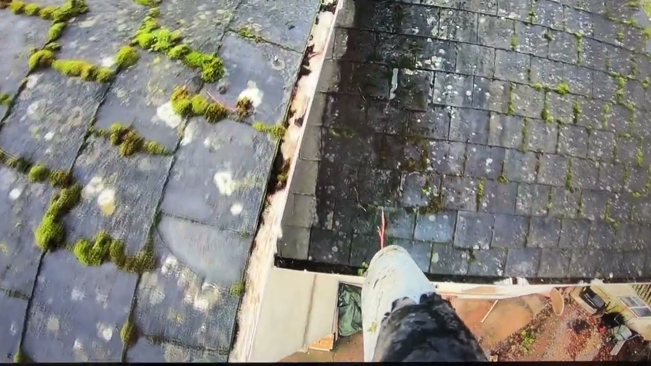 EXTREMELY HIGH!! GUTTER CLEANING