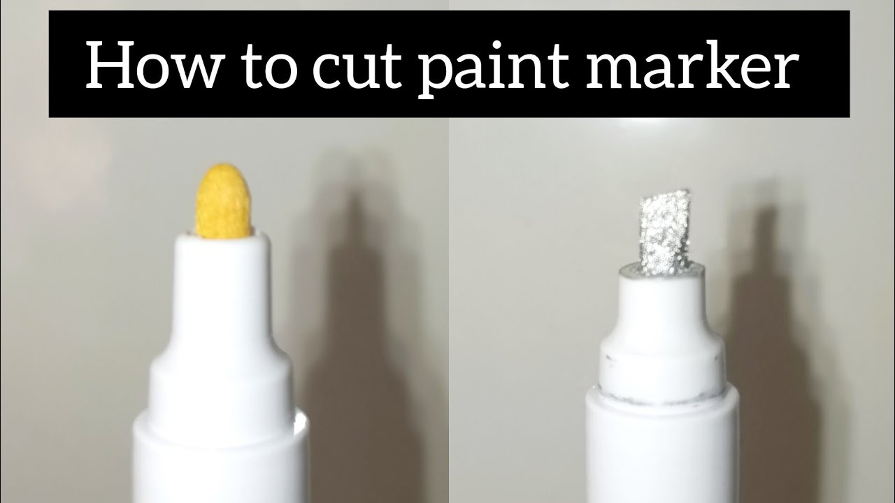 How to cut simple paint marker to calligraphy marker | simple and easy way | valley of paints