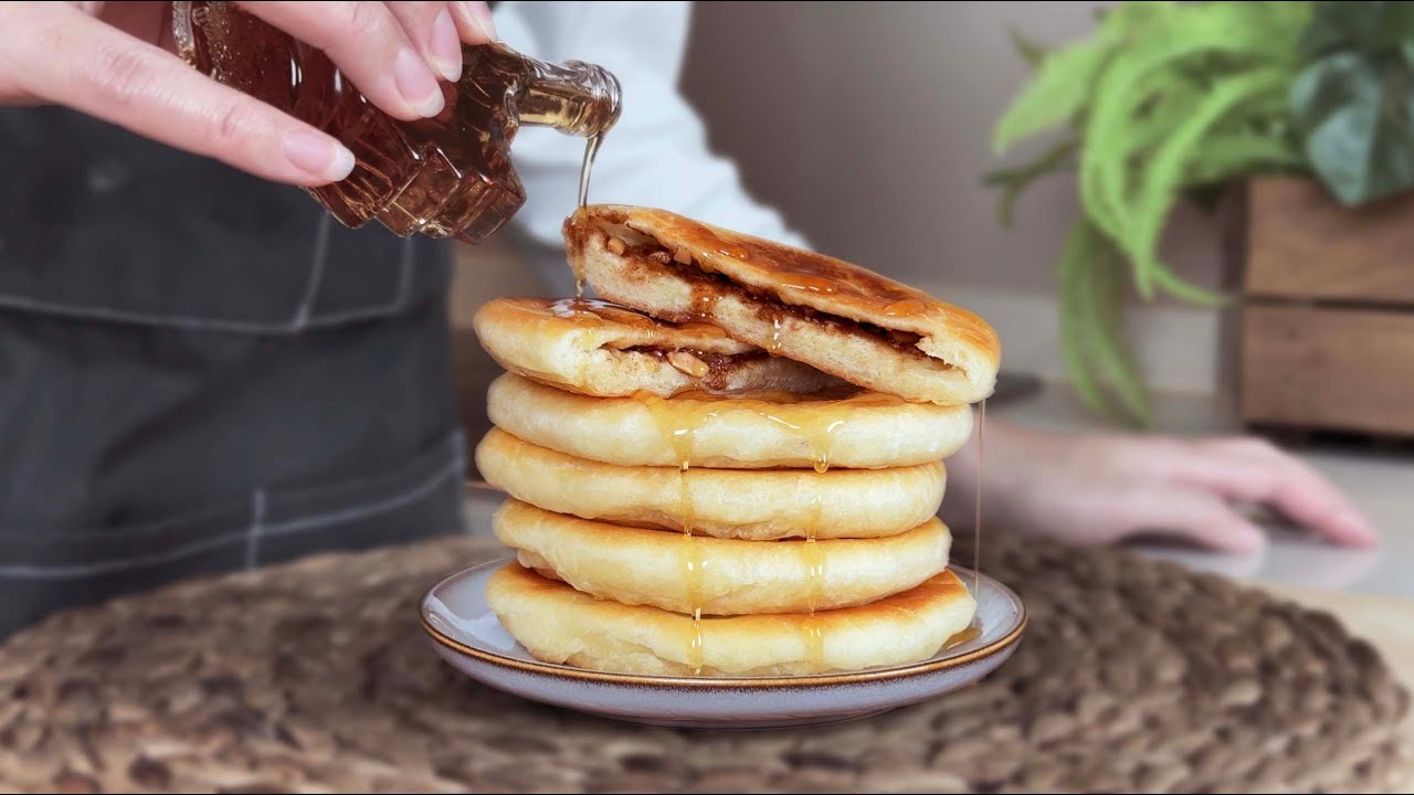 Receta de Hotteok coreano callejero 🇰🇷 | El dulce favorito de los coreanos en invierno ❄️