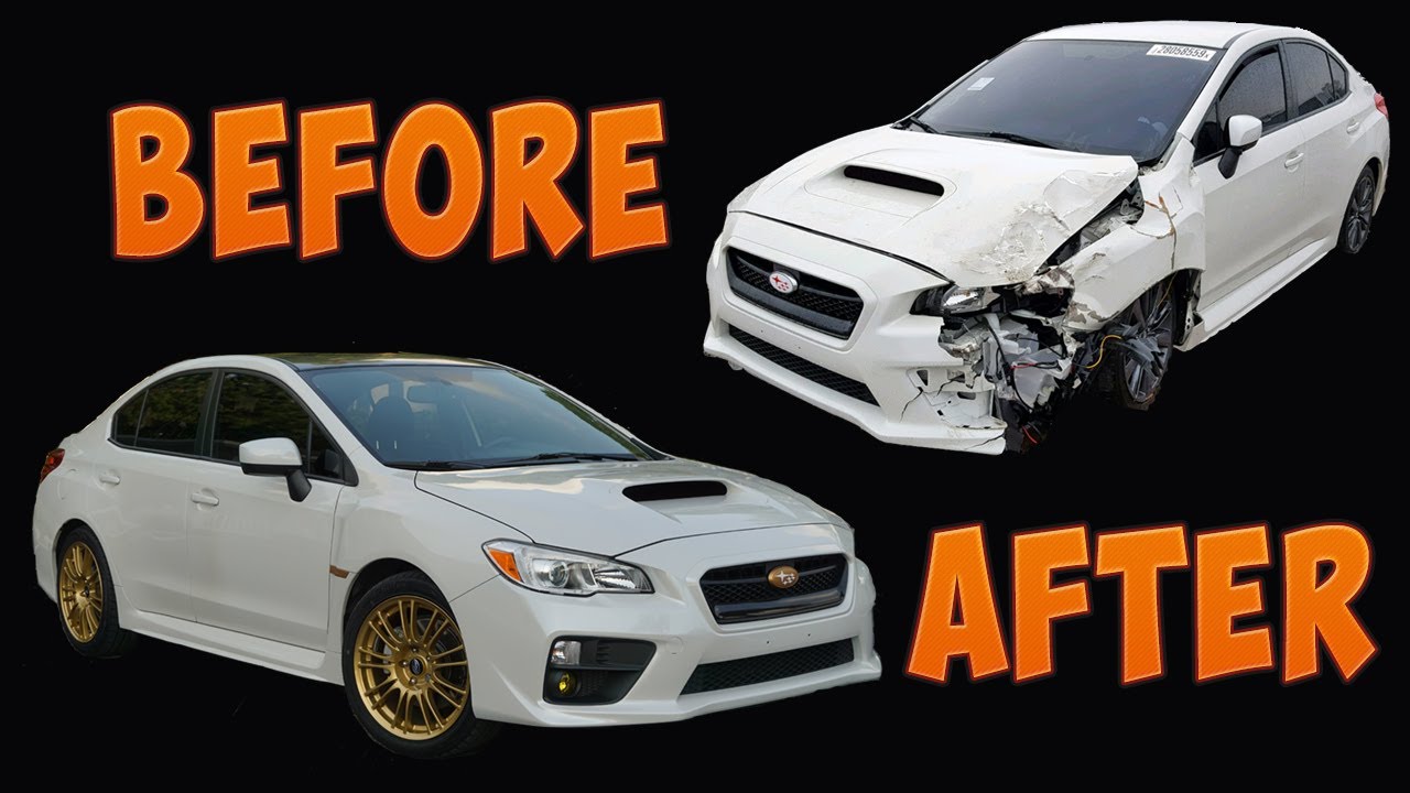 BUILDING A WRECKED SUBARU WRX IN 10 MINUTES  (START TO FINISH)