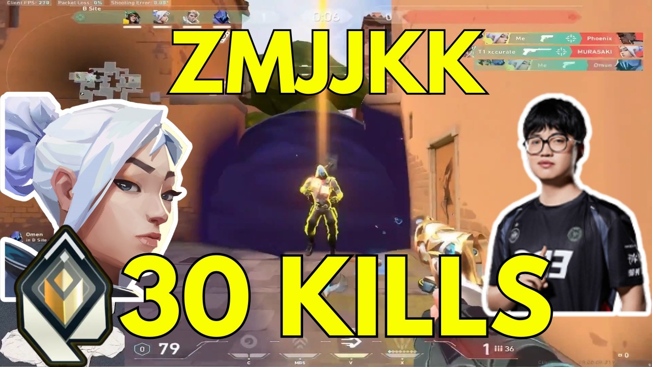 EDG ZmjjKK POV Jett on Ascent 30-9 K/D (VALORANT Pro POV)