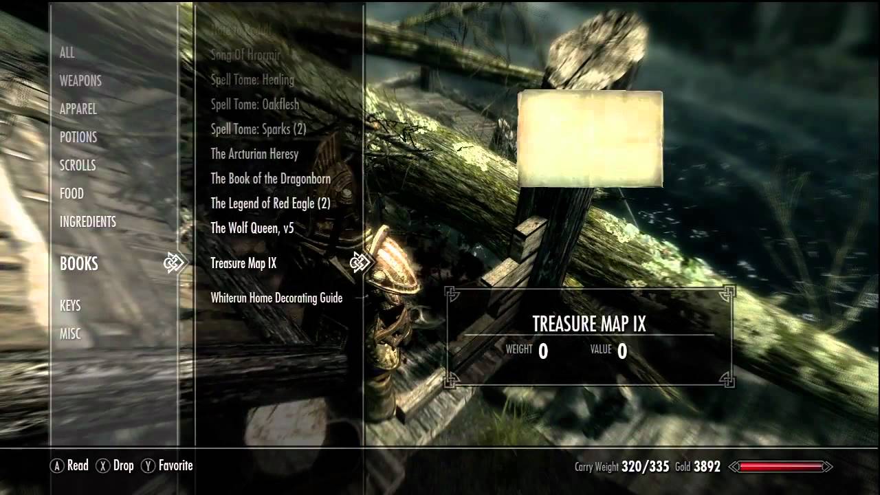 Skyrim - Treasure Map IX & Treasure Chest Location