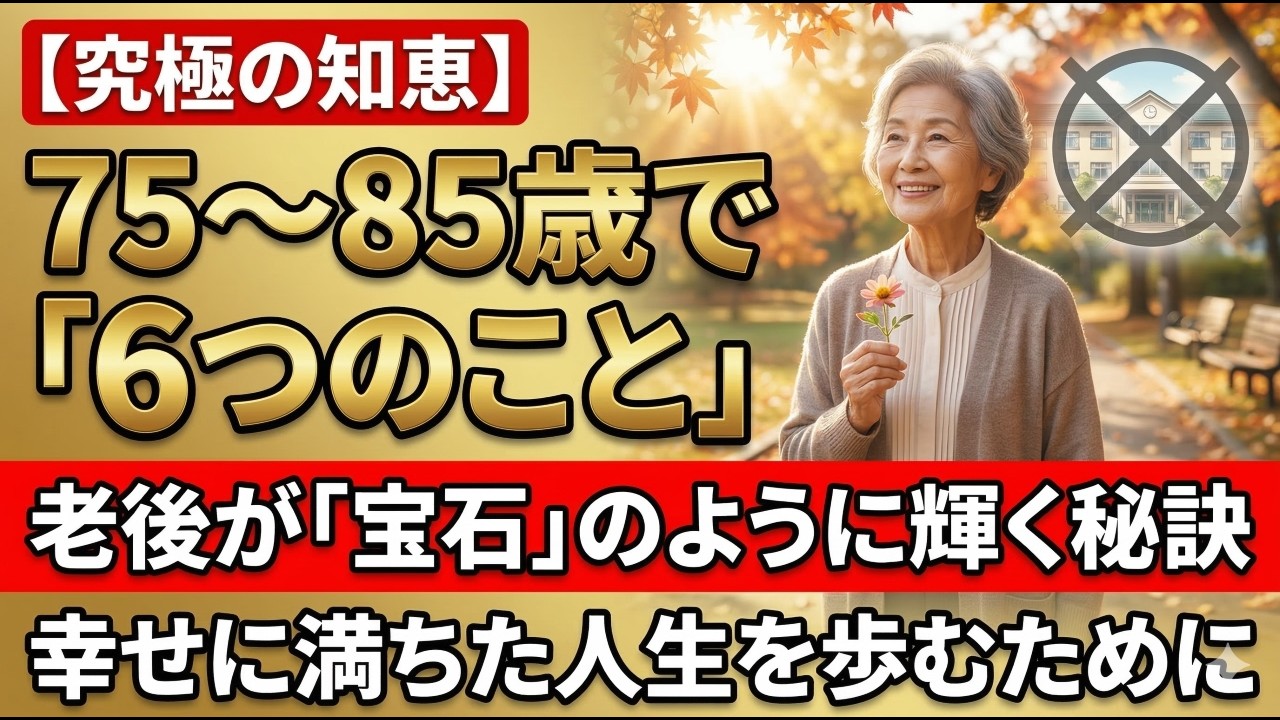 もし75〜85歳になってもこの6つができているなら、介護施設の心配がない恵まれた人です｜幸せな老後を送り、最期まで尊敬される人の特徴｜人生の知恵