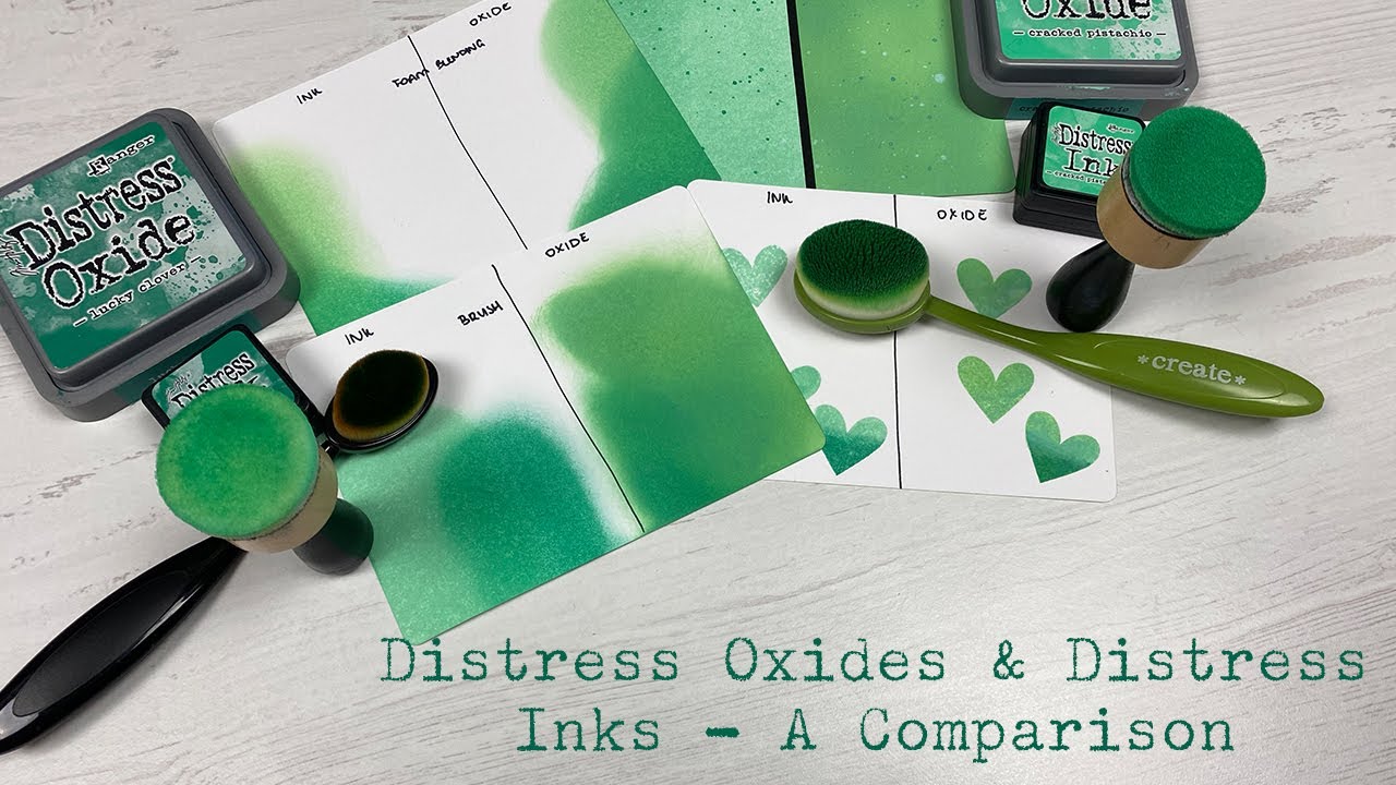 Distress Oxides and Distress Inks - A Comparison