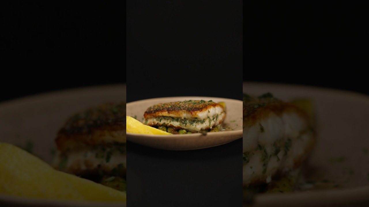 🐟 Pan-Fried Branzino with Anchovy Butter