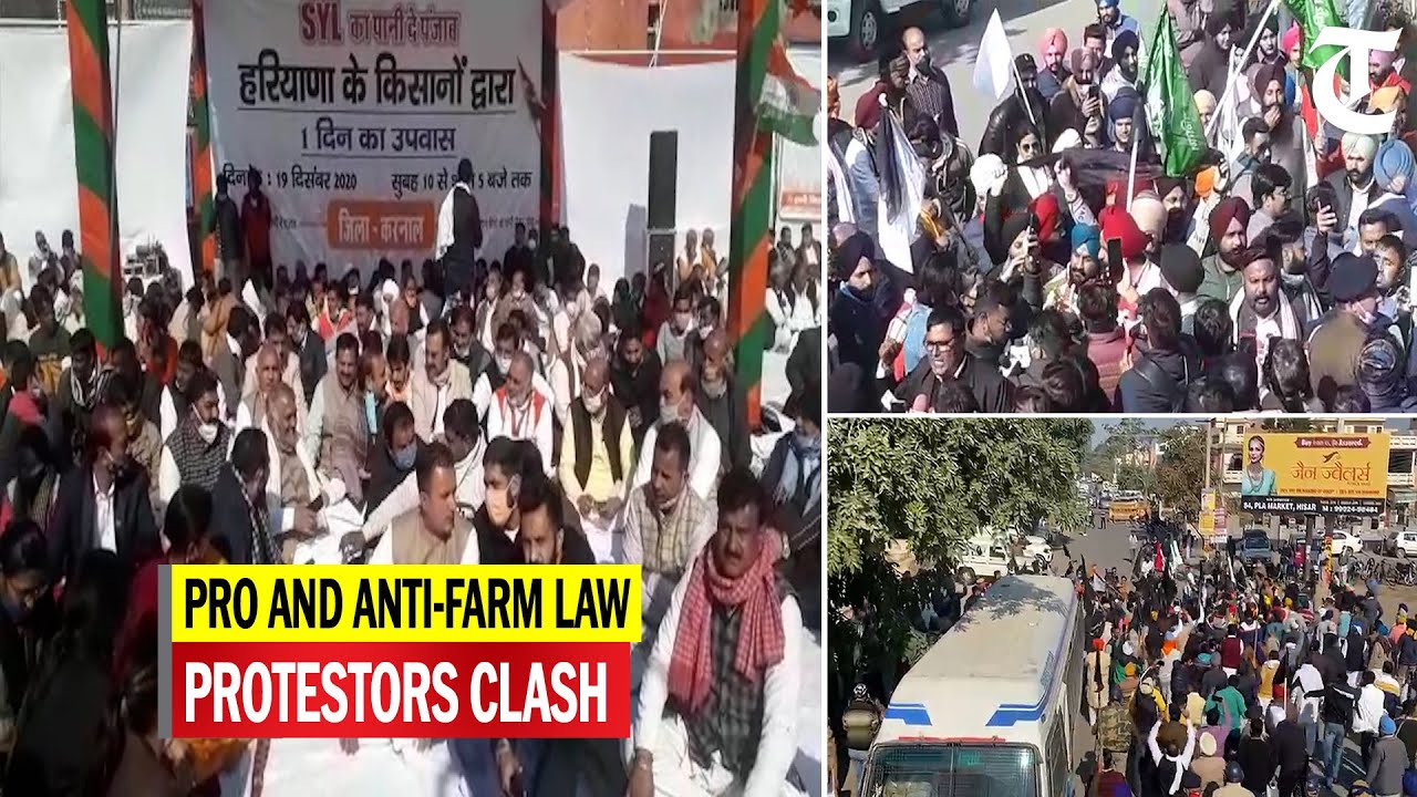 WATCH: Confrontation between pro and anti-farm law farmers in Harayana