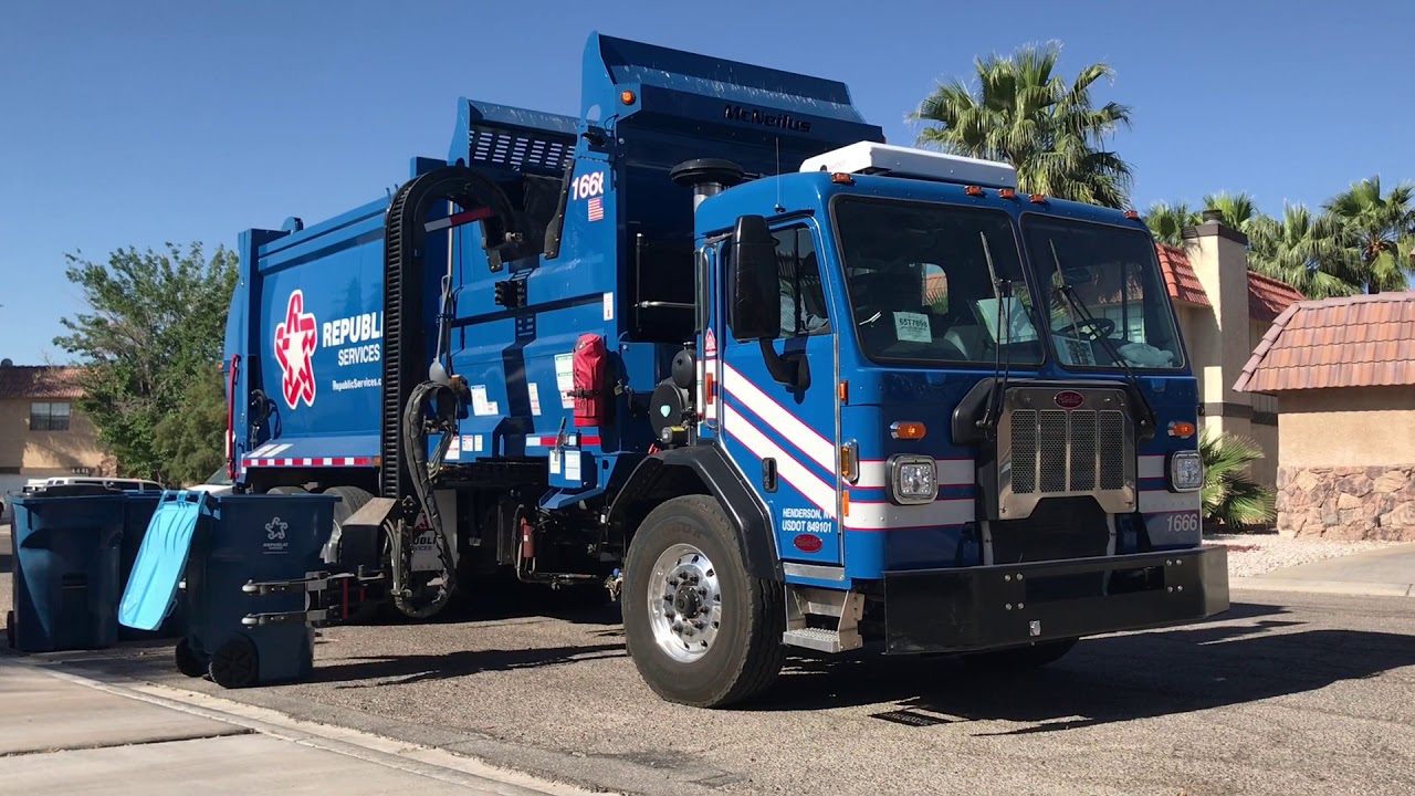 The Garbage Trucks of Las Vegas Nevada—Republic Services