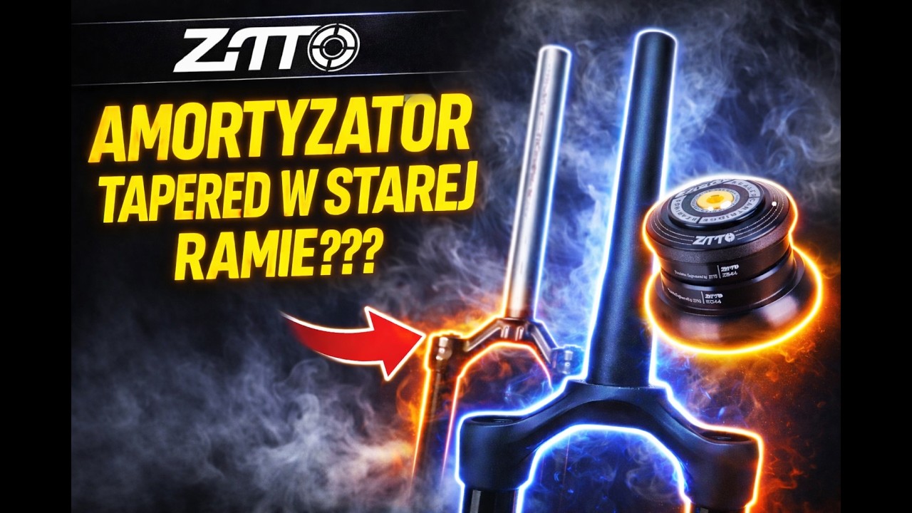 STERY ZTTO 4444T // JAK ZAMONTOWAĆ AMORTYZATOR Z RURĄ STOŻKOWĄ TAPERED DO RAMY Z GŁÓWKA 44mm