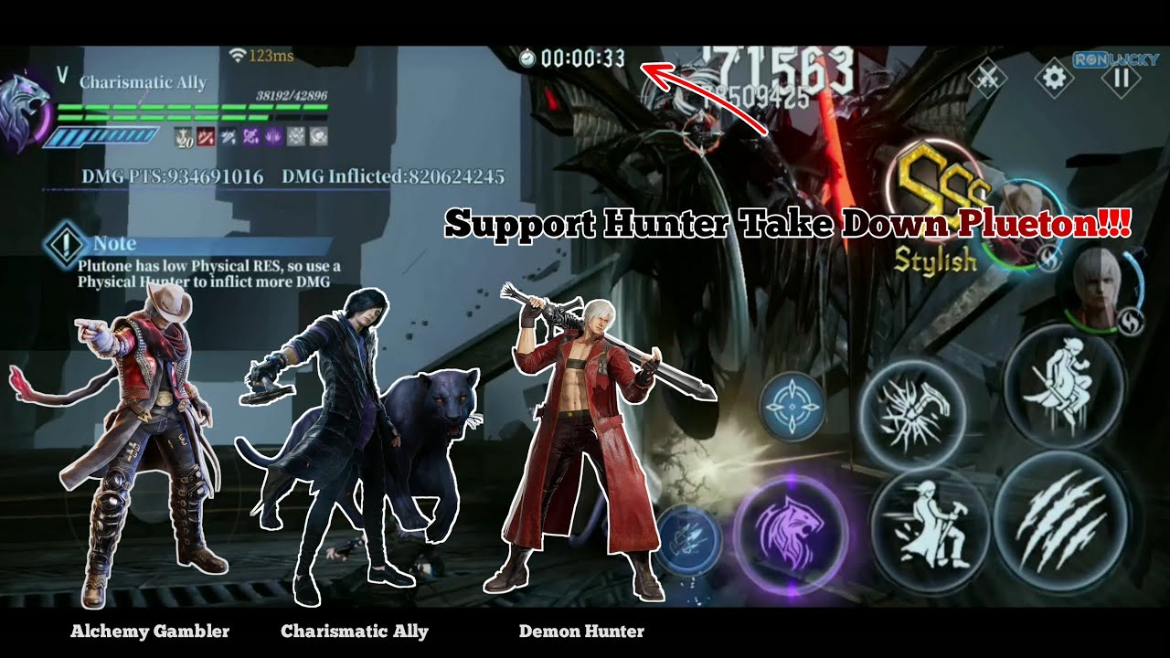 Support Hunter Killed Plueton HAH-S Bosshunt | AG, CA, DH | Devil May Cry: Peak of Combat | Asia