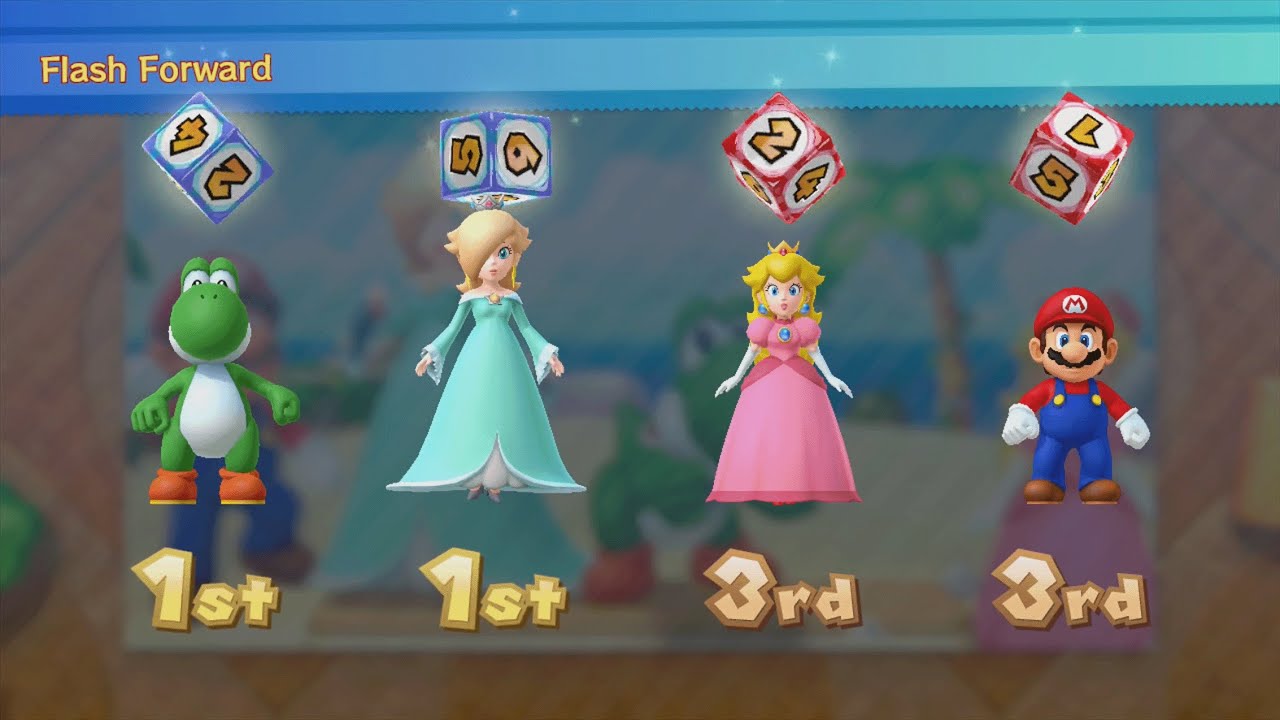 Mario Party 10 - Yoshi vs Peach vs Mario vs Rosalina - Whimsical Waters