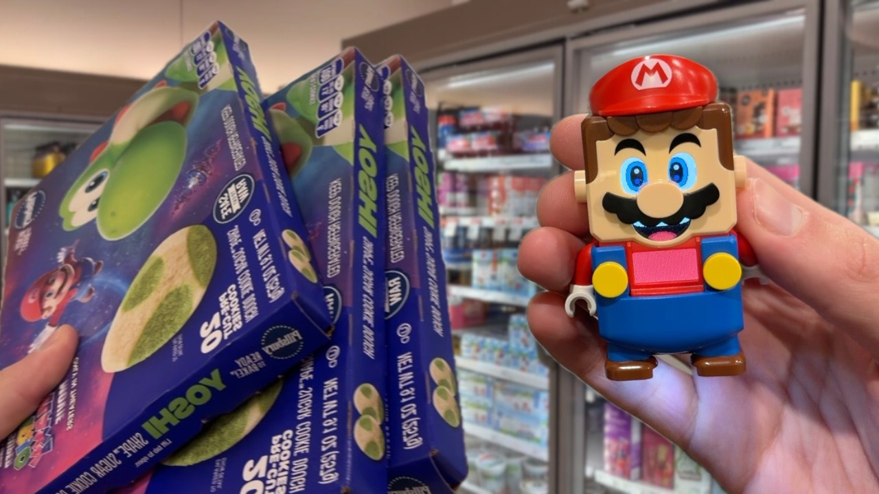В поисках товаров по фильму Super Mario Galaxy вместе с LEGO Mario!