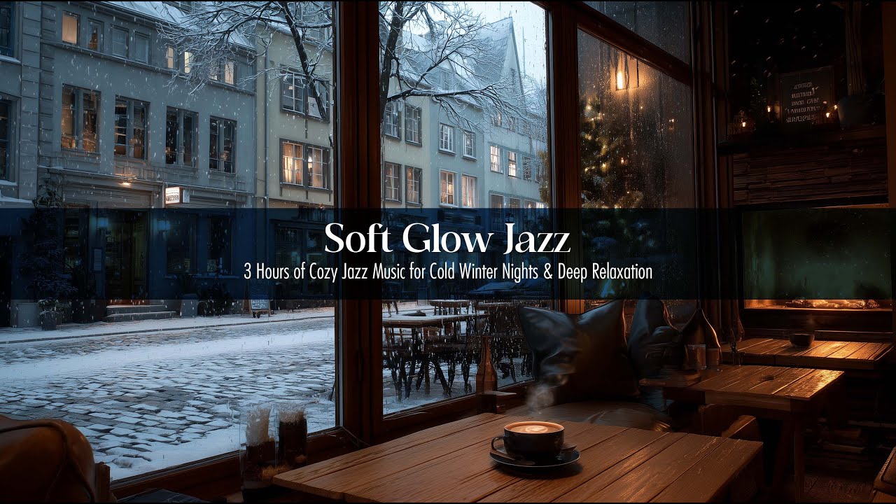 Relaxing Night Jazz ❄️ POV Bedroom View | Snow Outside, Coffee Vibes
