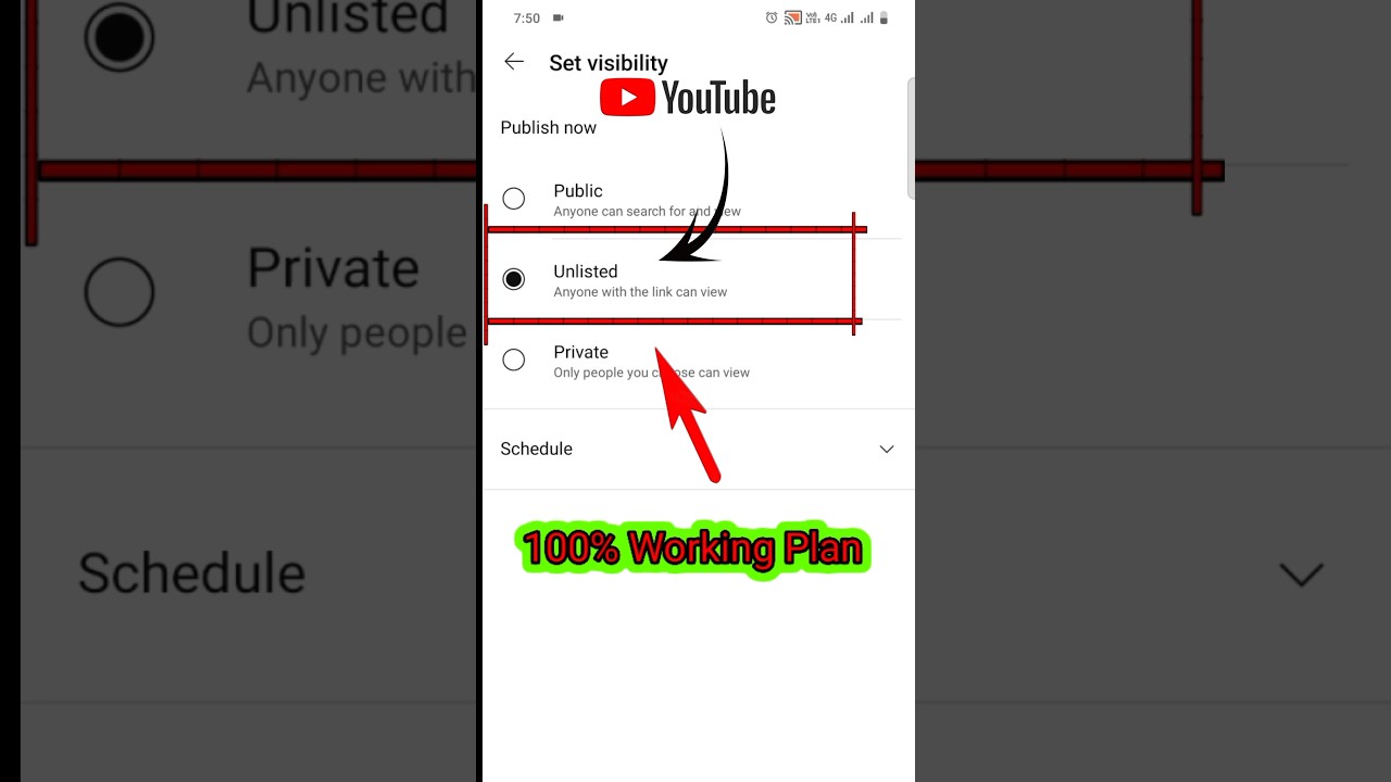 Unlisted-Public-private In Youtube...! How to video upload unlisted on youtube #shorts #youtube #rel