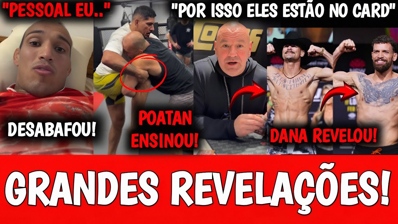 🚨Charles MANDA A REAL| Poatan ENSINA TUDO| Dana REVELA POR QUE Rufy e Lopes VÃO LUTAR NA CASA BRANCA