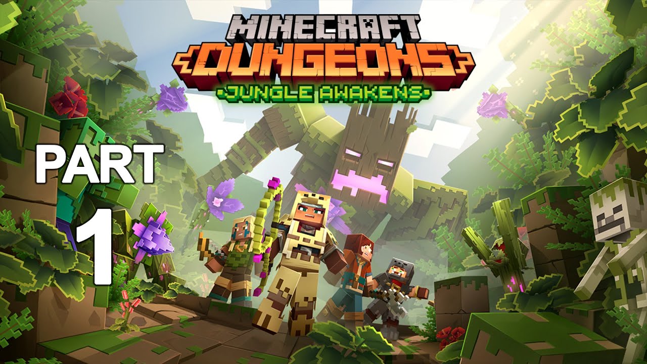 Minecraft Dungeons Jungle Awakens Gameplay Walkthrough DLC Part 1 - Dingy Jungle