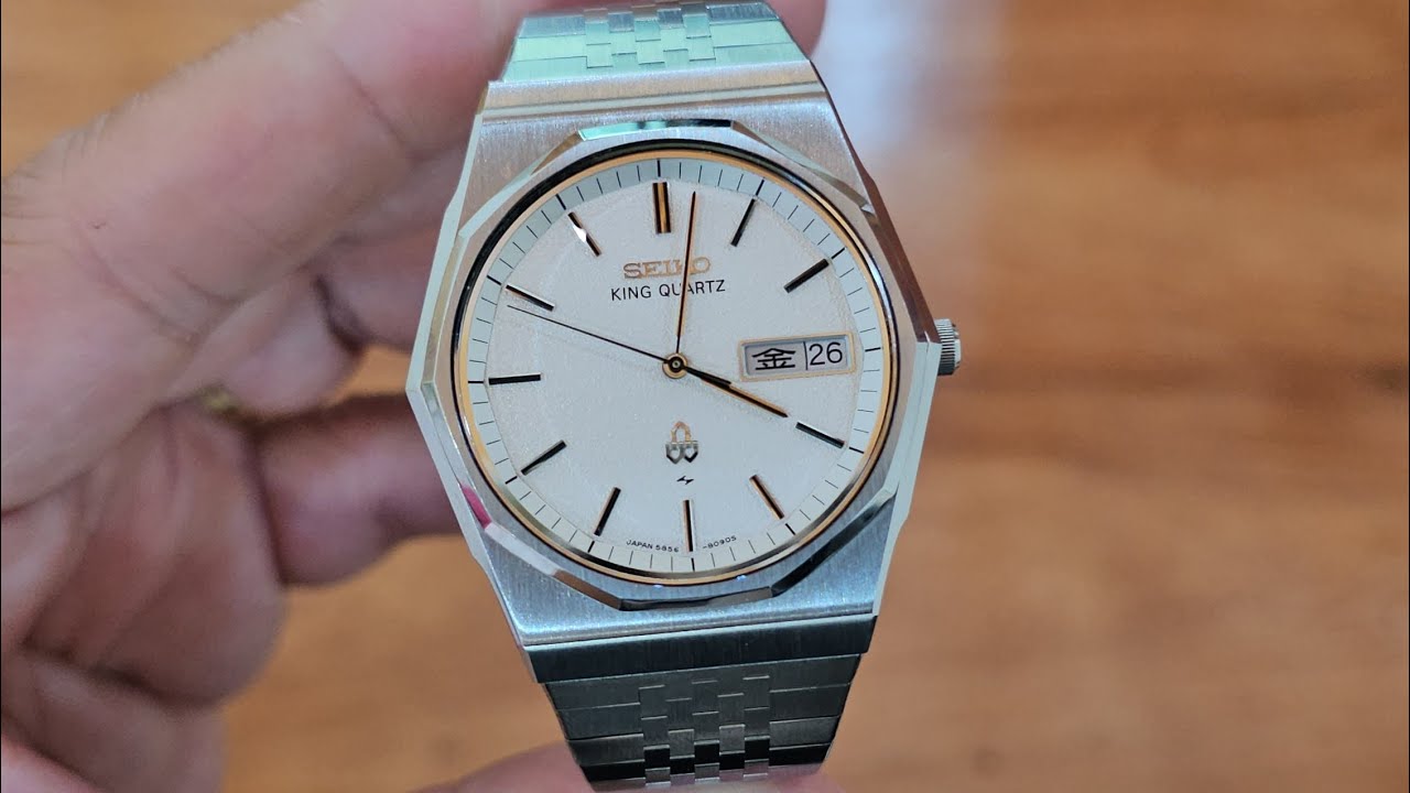 (Đã bay) Seiko King Quartz đa giác đồng hồ fullbox chưa sử dụng siêu hiếm since 1978