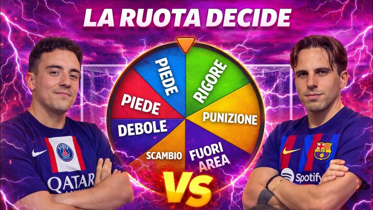 LA RUOTA DECIDE COME DOBBIAMO TIRARE!!⚽️