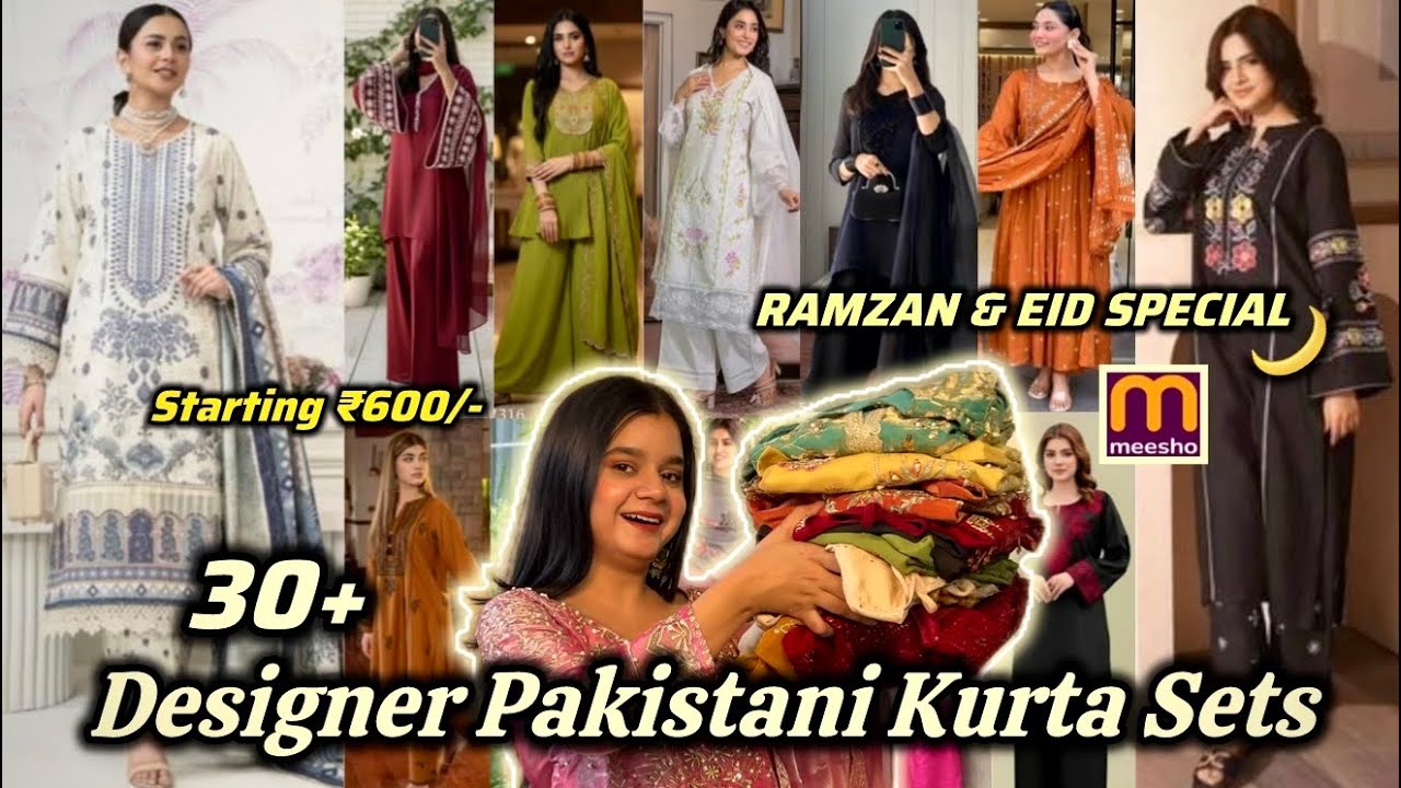 Designer Pakistani Kurta Sets Starting @ ₹600!🌙 Ramzan & Eid Special Haul 2026 | #meesho