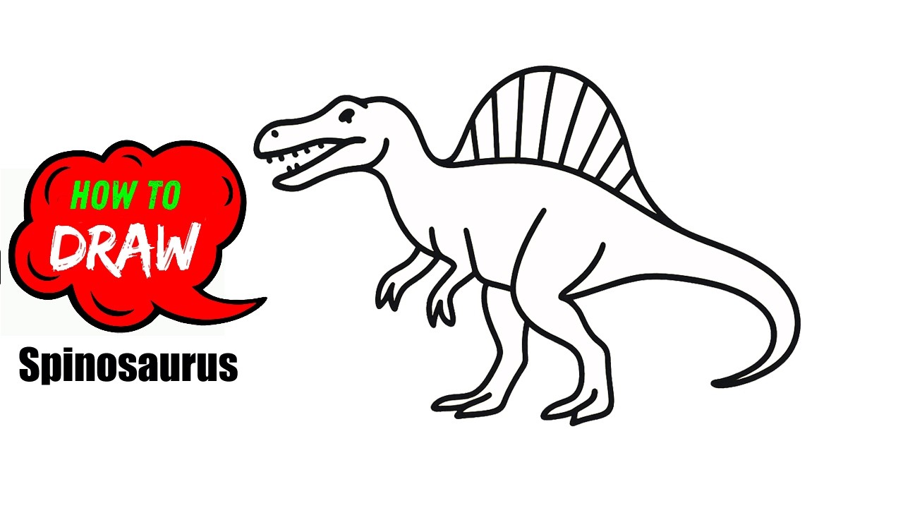 Learn How to Draw a Spinosaurus FAST ⚡ Simple Step-by-Step Dinosaur Art Lesson
