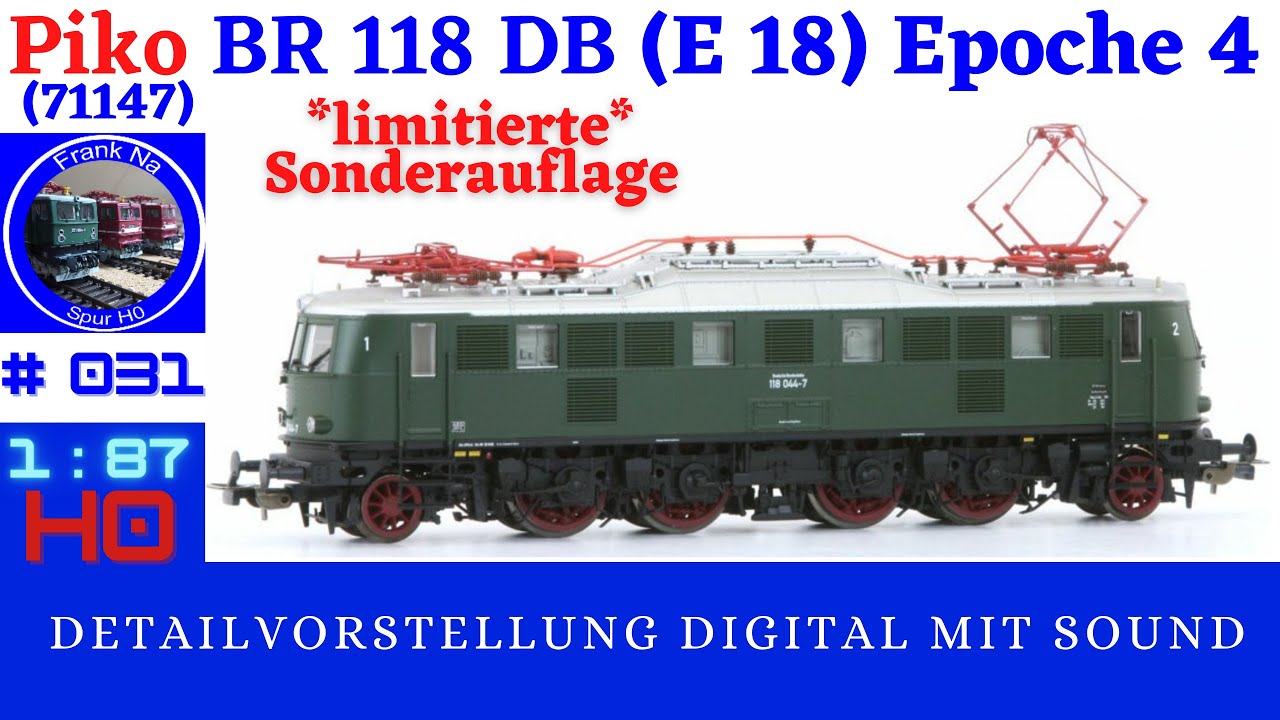 Piko 118 DB ( E18 ) Sound #71147 Exklusivmodell Eurotrain 2021
