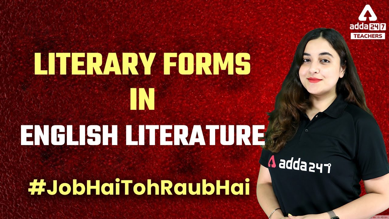 UP TGT/PGT 2022 | English | Literary Forms in English | By Aishwarya Puri