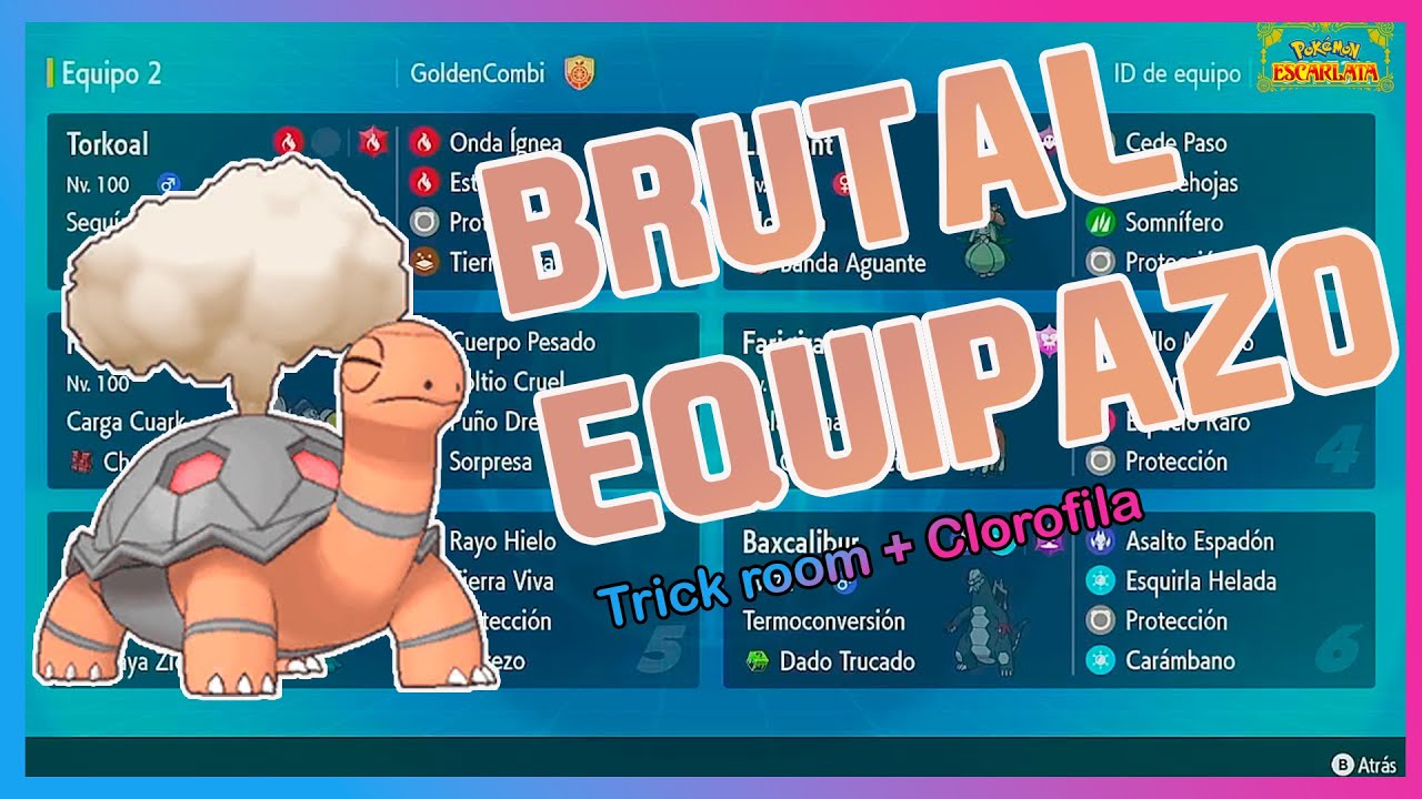 TORKOAL LIDERA ESTE BRUTAL EQUIPO POKEMON PARA COMPETITIVO VGC REGULACION D | CLOROFILA + TRICKROOM