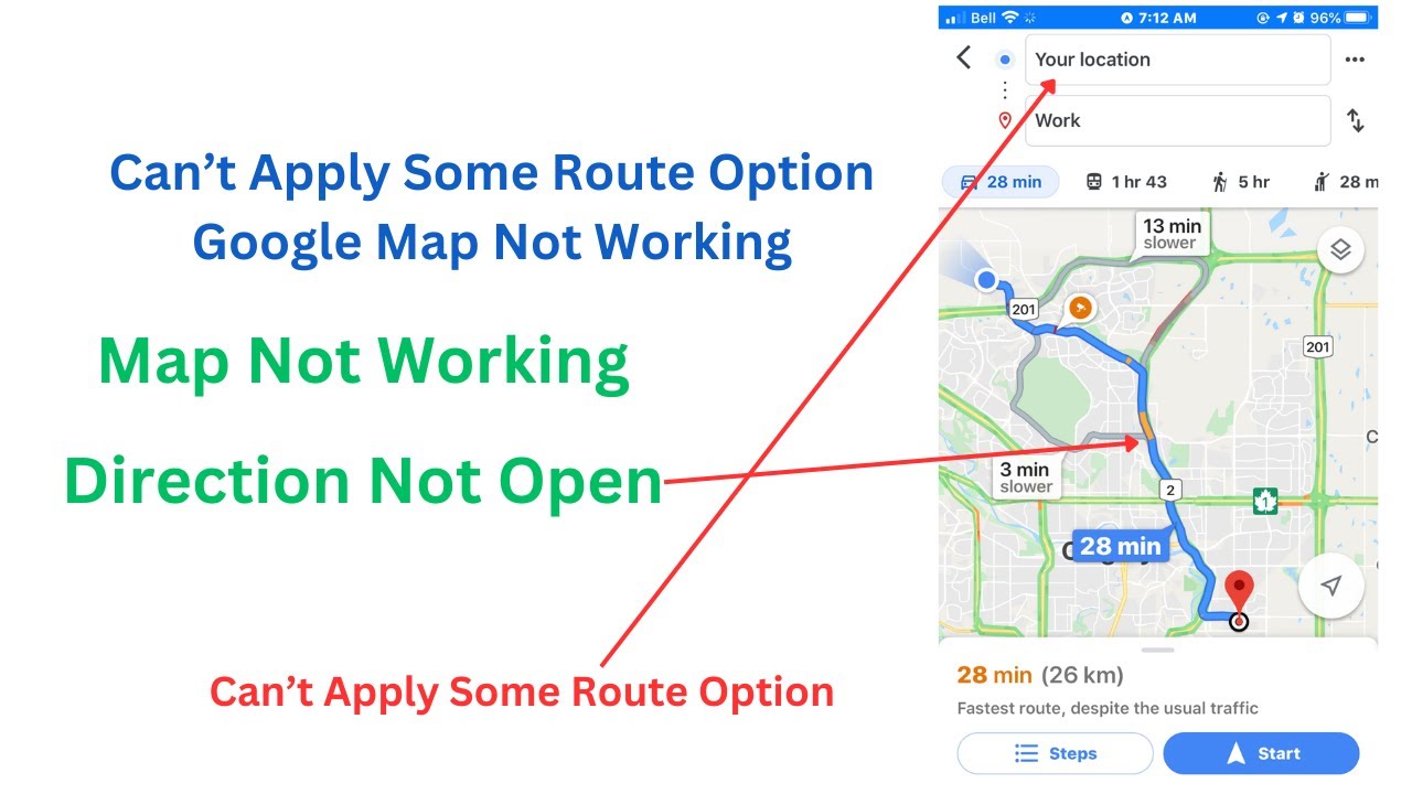 Can&rsquo;t Apply Some Route Option, Google Map Not Working