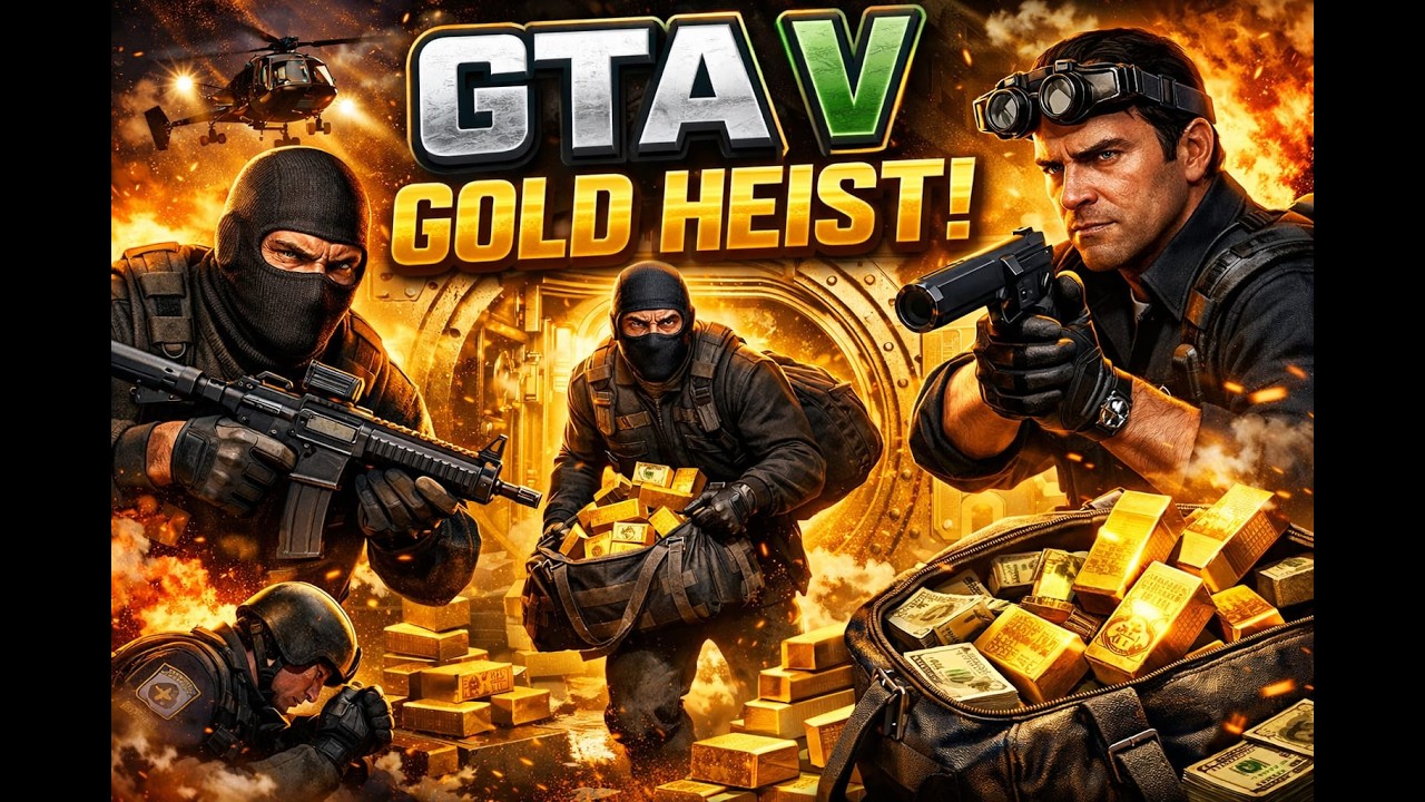 INSANE Gold Heist Mission in Grand Theft Auto V💰| Full Gameplay