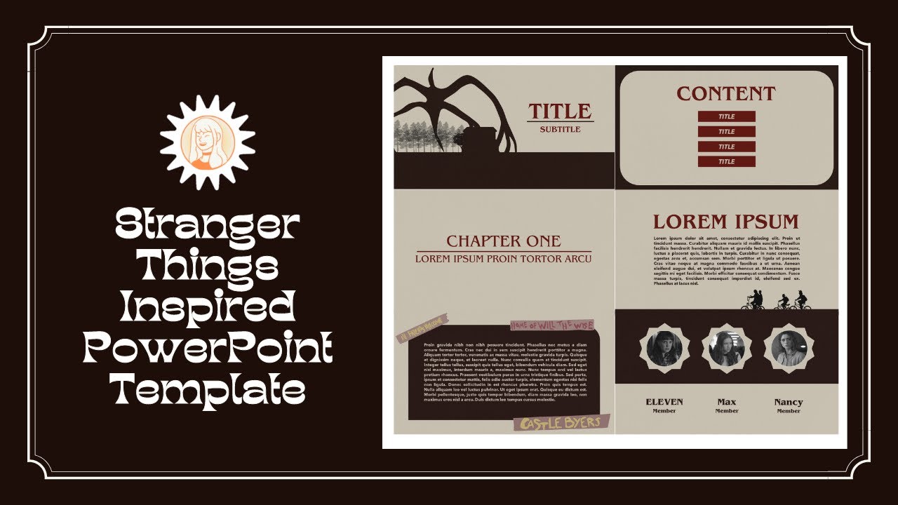 stranger things powerpoint template  ♡ ᵎ ⌇ ⁺◦ free ppt template