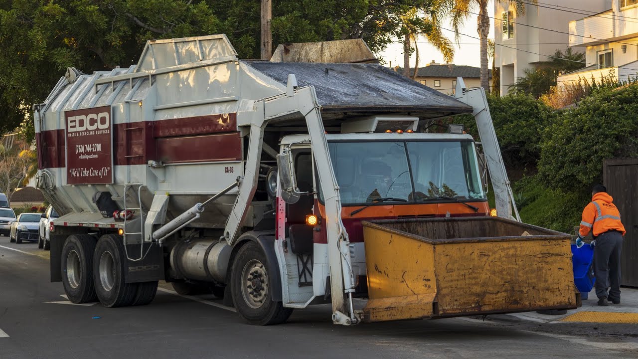 EDCO Edge Front Loader Garbage Truck on Manual Collection