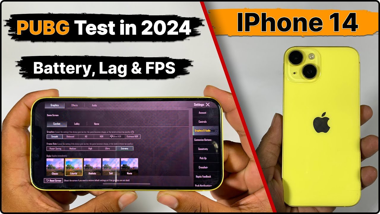iPhone 14 PUBG Test in 2024🔥| After Update iOS 18 - Laag,Battery,FPS,Graphic Test⚡️