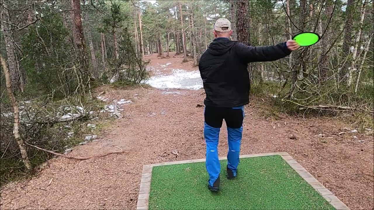Kvam Frisbeegolfbane 18 hull, februrar 2026