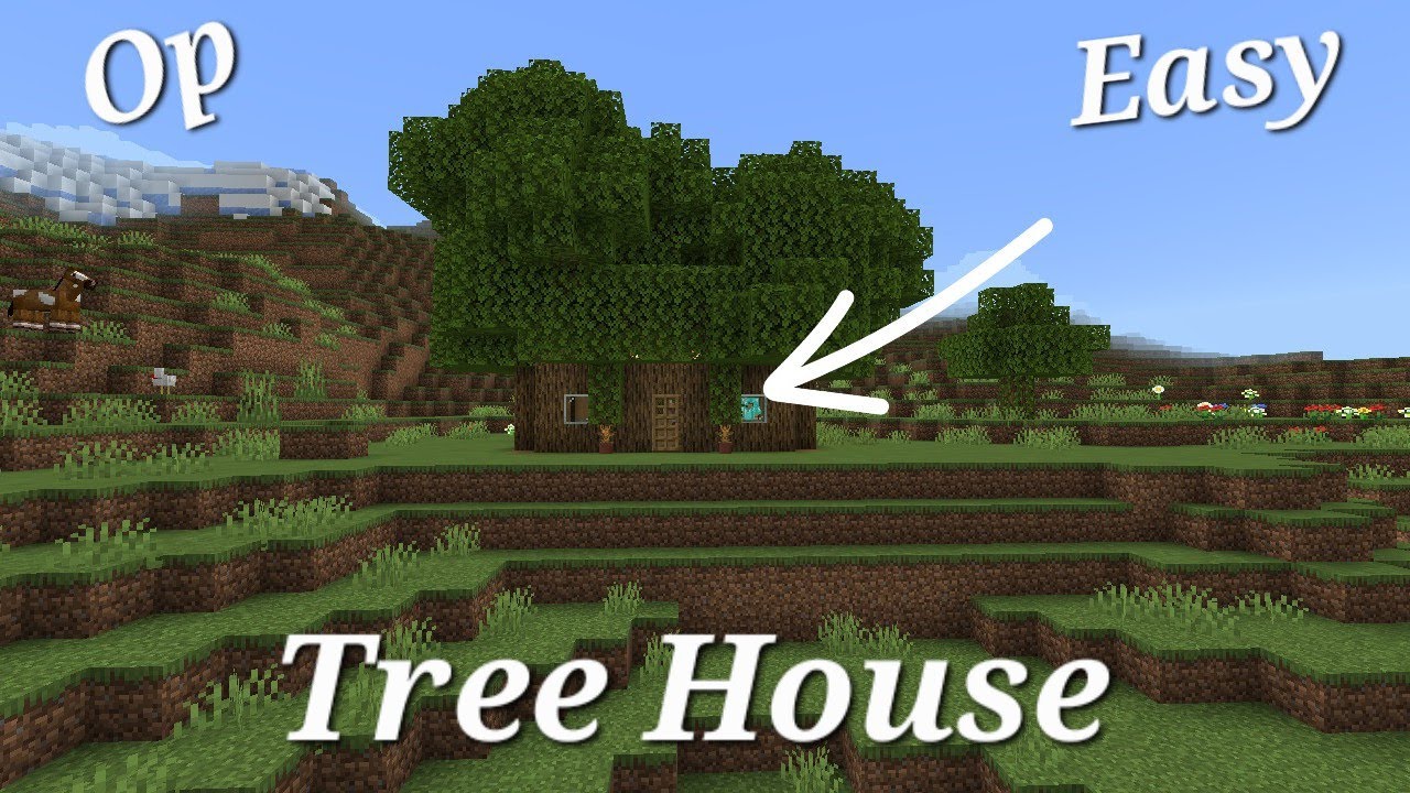 I built a tree house in Minecraft 