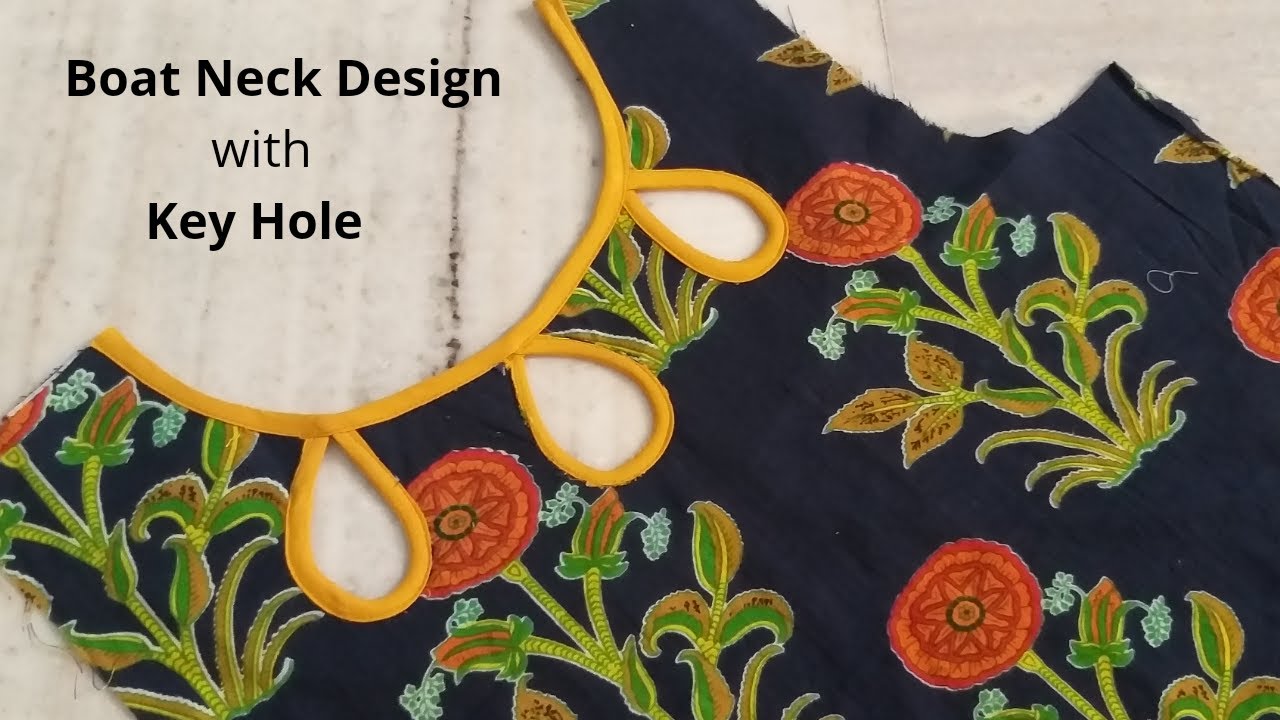 Easy Boat Neck Design With Keyhole || Cutting and Stitching || Neck Design