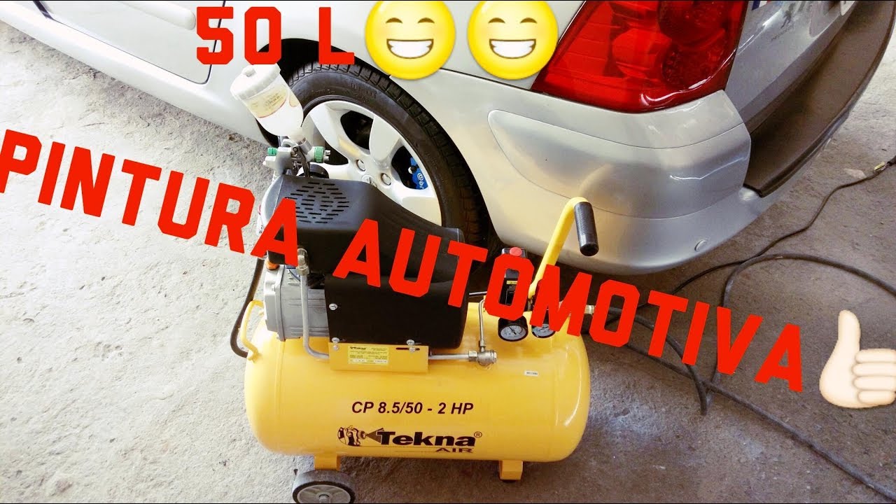pintura automotiva com compressor  doméstico tekna 50 litros