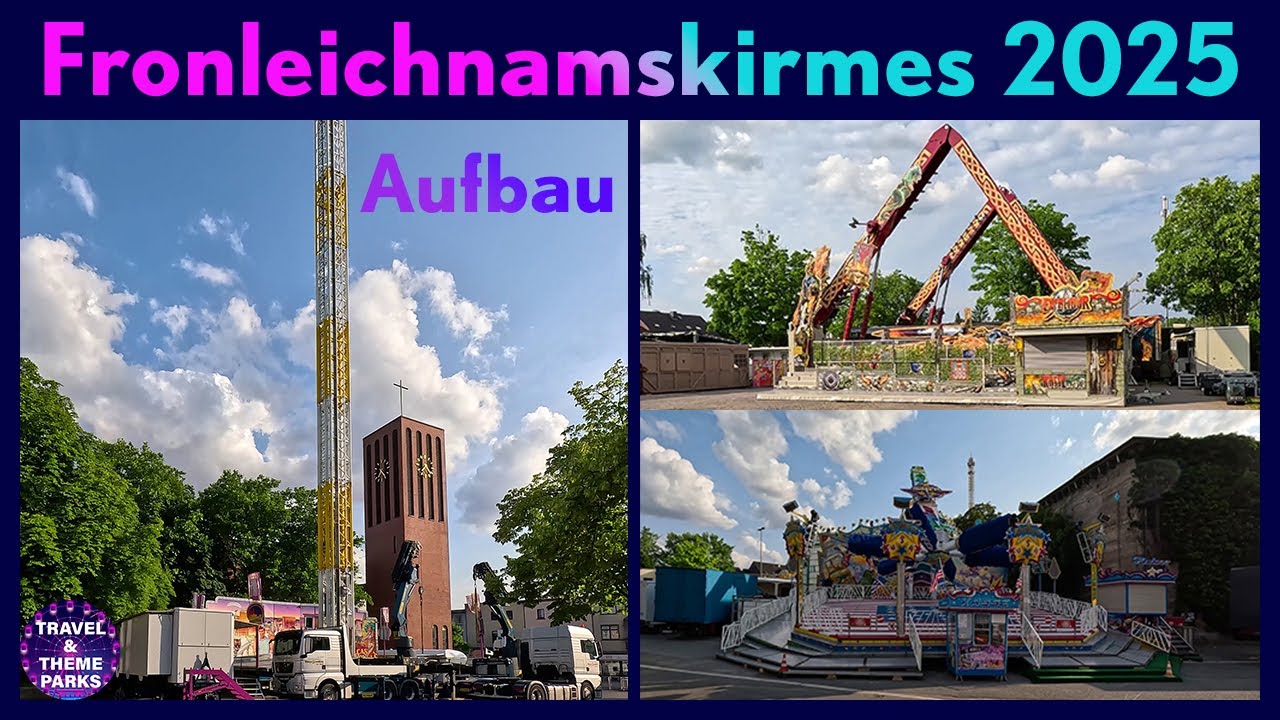 Alles umplatziert auf der Sterkrader Fronleichnamskirmes 2025 🎢🎡🎠 Aufbau-Rundgang