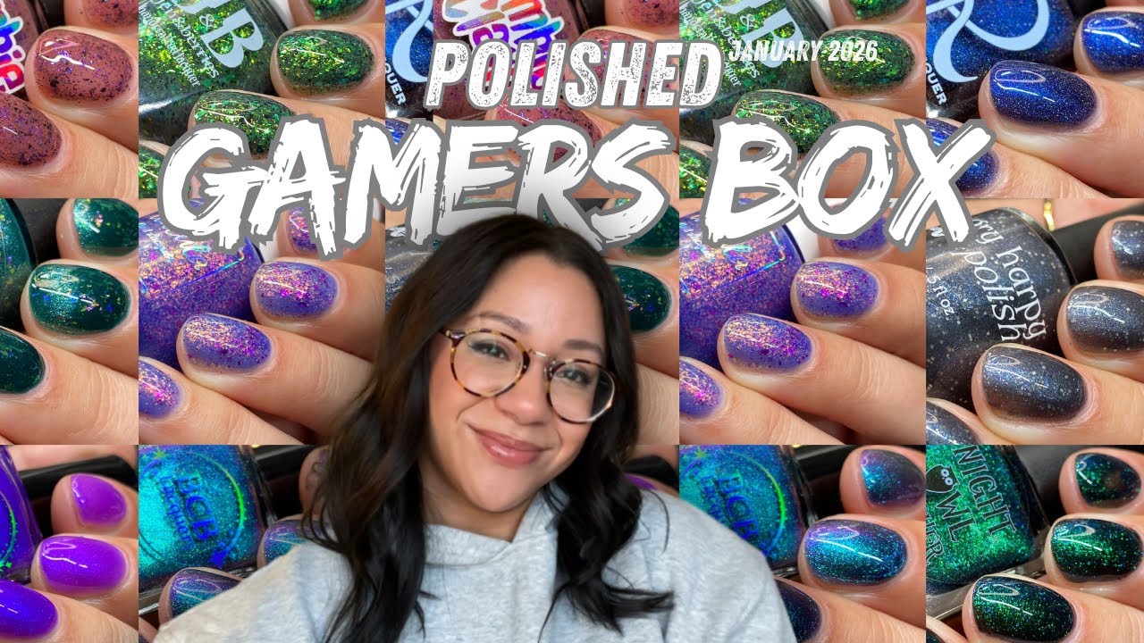 🎮 Набор Polished Gamers Box | Январь 2026 | Тема ➡️ Игры с открытым миром | Образцы лаков для ногтей