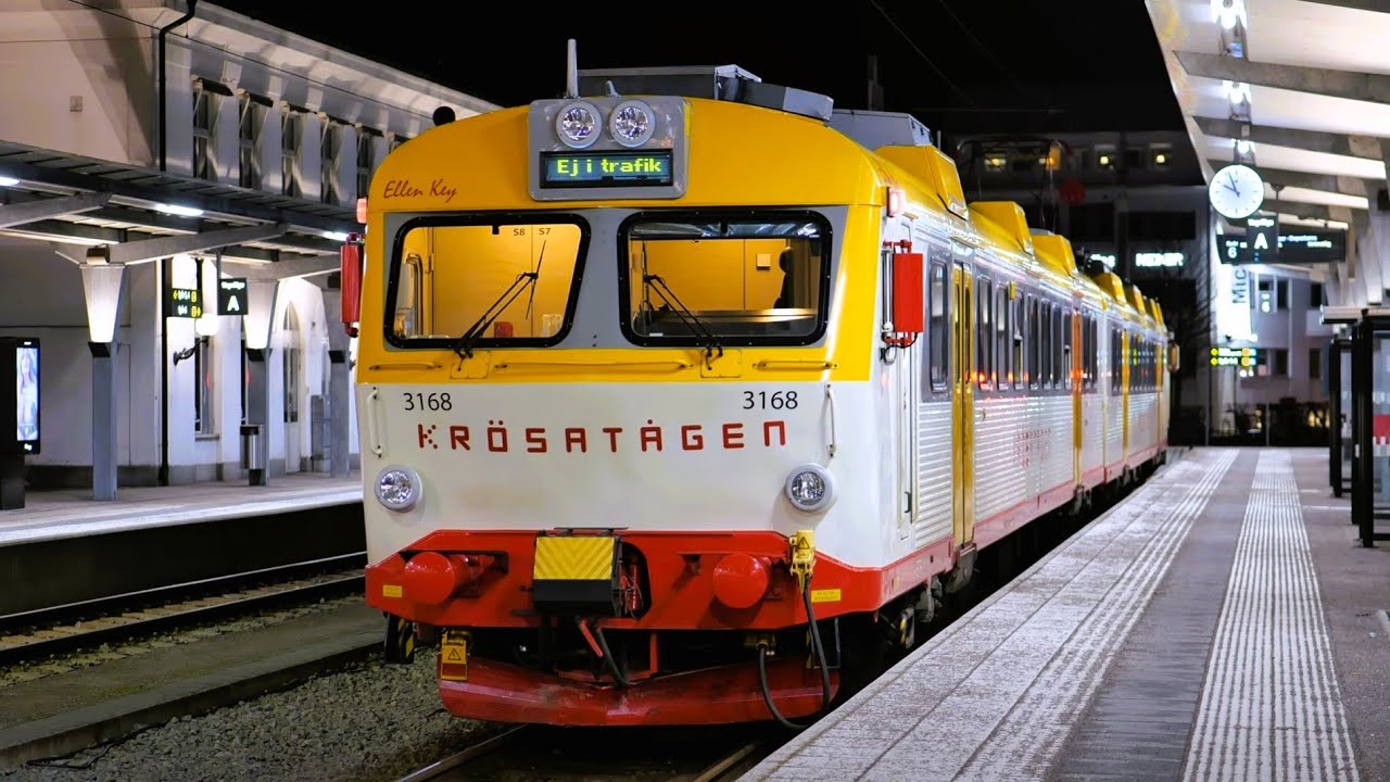 Tåg runt Karlskrona Station - Jan 2024 - 4k60