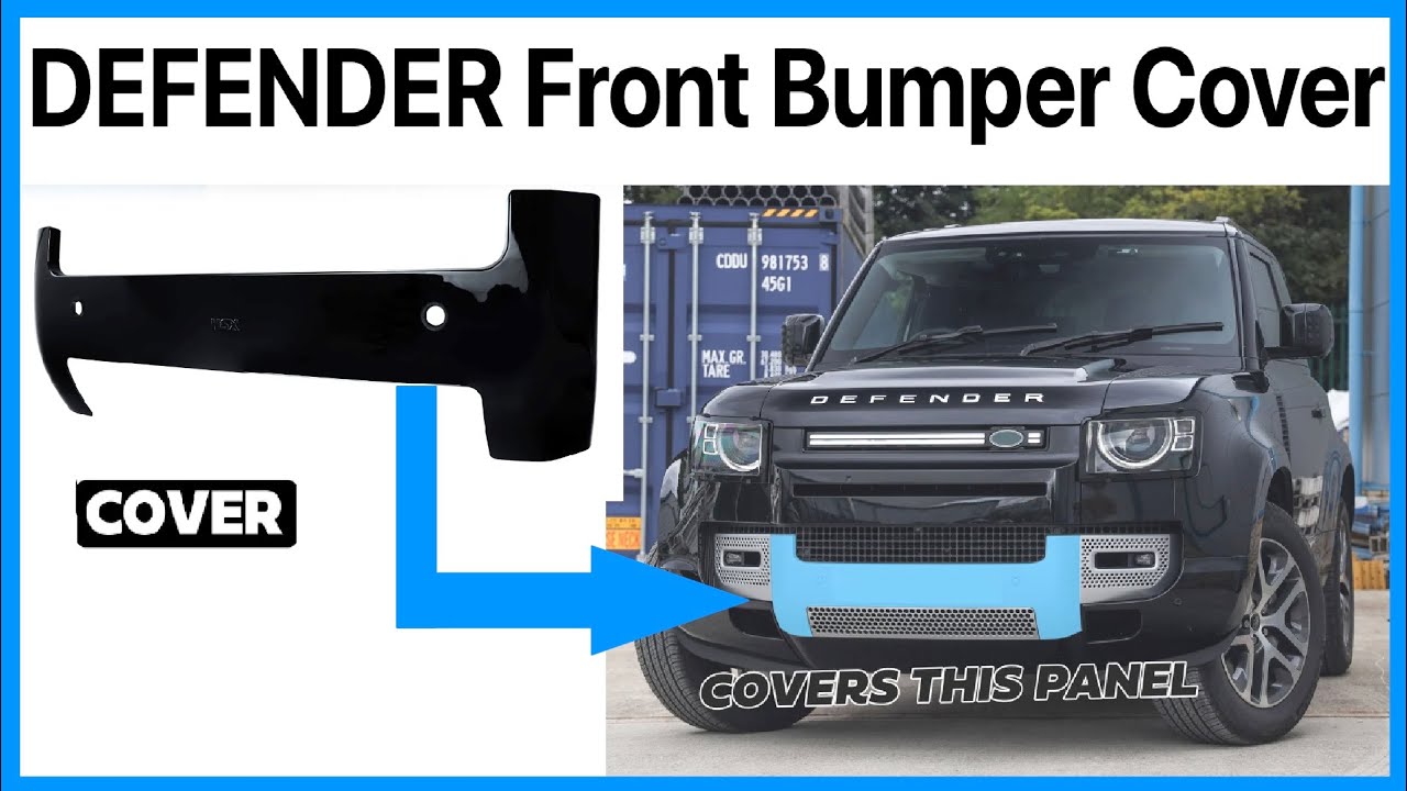 New Land Rover DEFENDER L663 Front Bumper Cover Panel - Instant Black Upgrade !