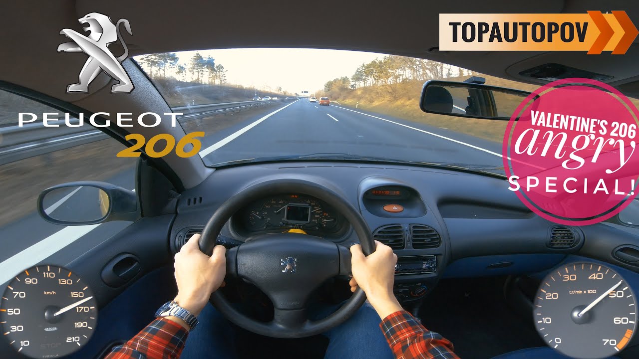 Peugeot 206 1.1i (44kW) |23| 4K TEST DRIVE POV - SOUND, ACCELERATION & FLYING?!