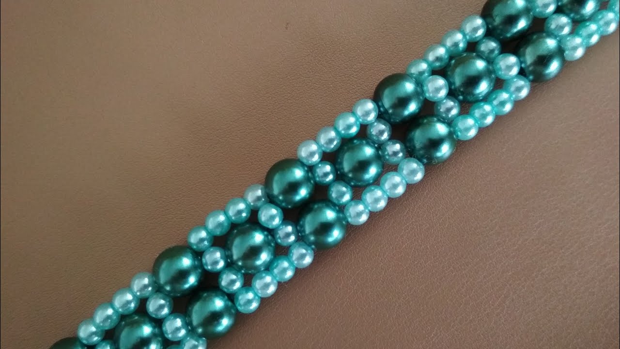 Easy beaded bracelet. DIY. Лёгкий браслетик из бусин
