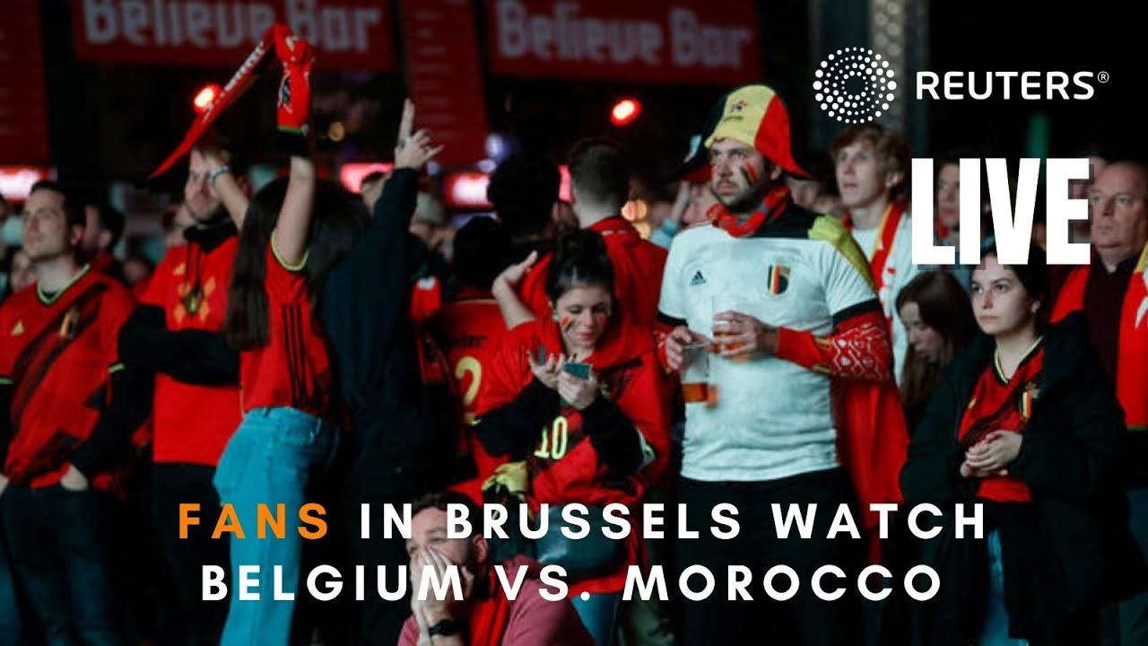 LIVE: Fans in Brussels watch Belgium versus Morocco #FIFAWorldCup match