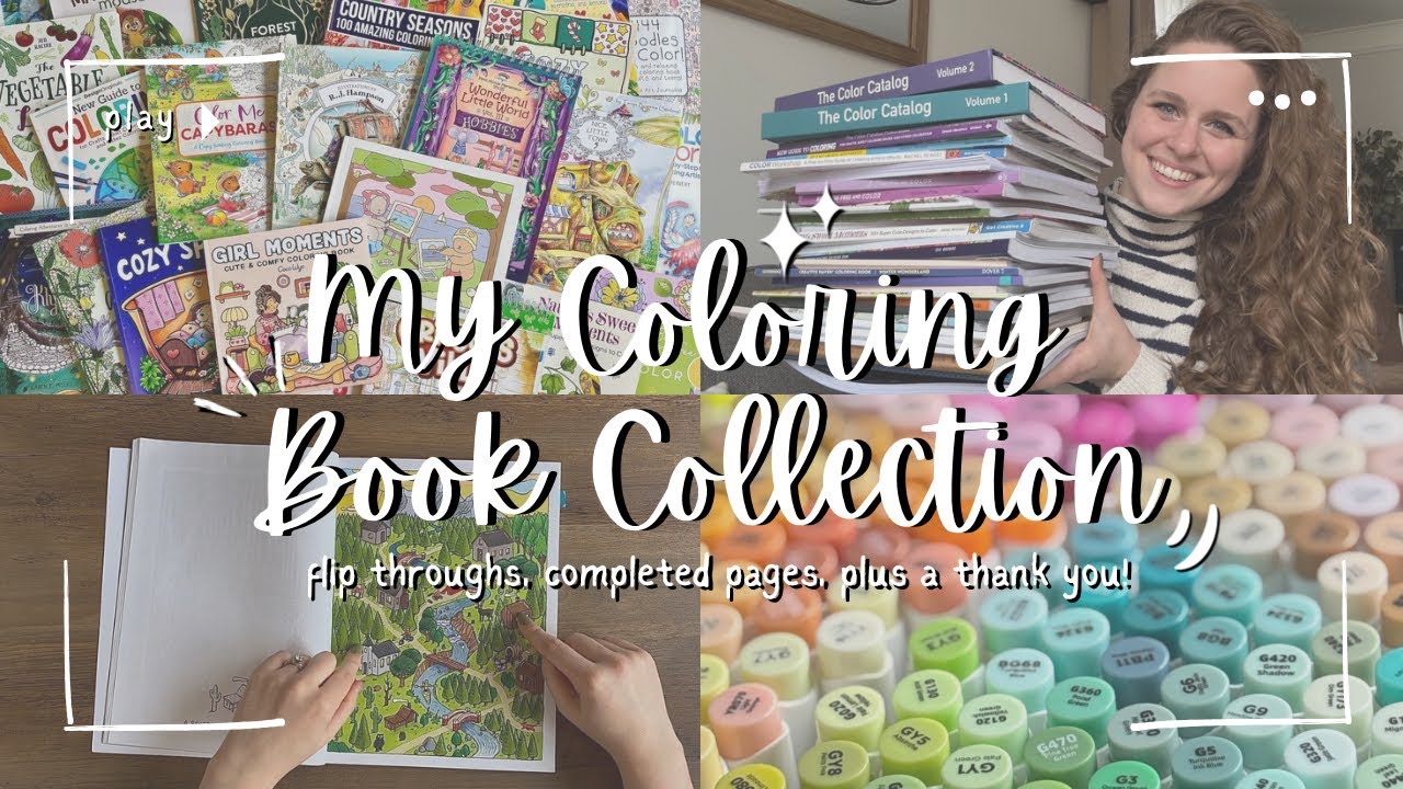 My Coloring Book Collection: flip throughs, completed pages, and a thank you