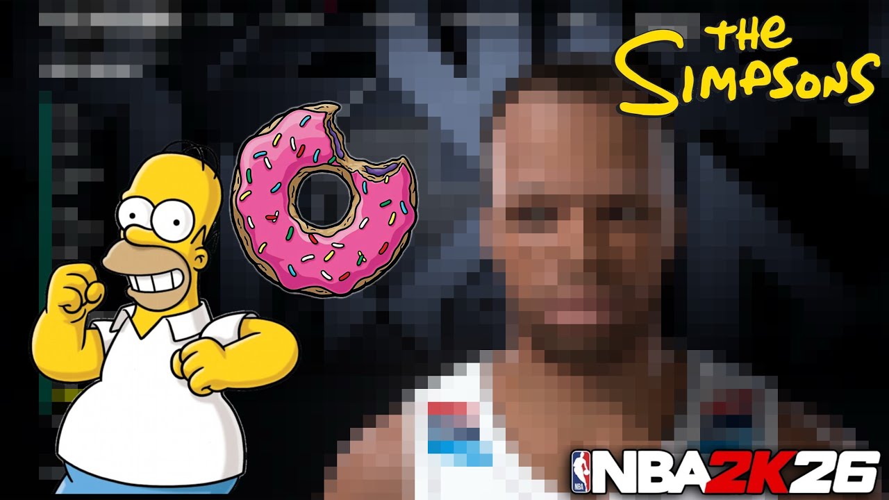 HOW TO MAKE HOMER SIMPSON IN NBA 2K26  WITH OUTFIT AND ETC!!! #2k26 #simpsons 