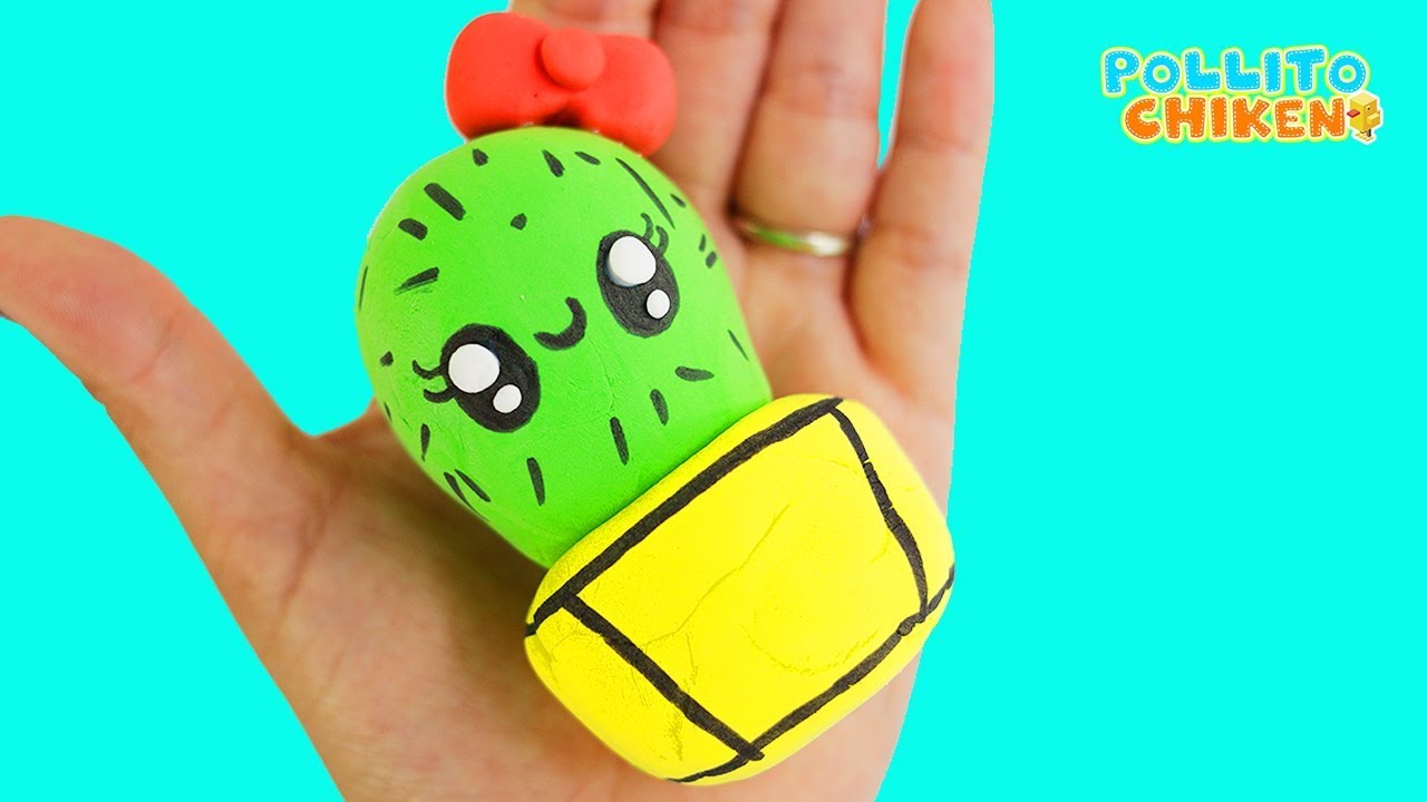 DIY CACTUS KAWAII DE FOAMY MOLDEABLE  ¡MUY FACIL!