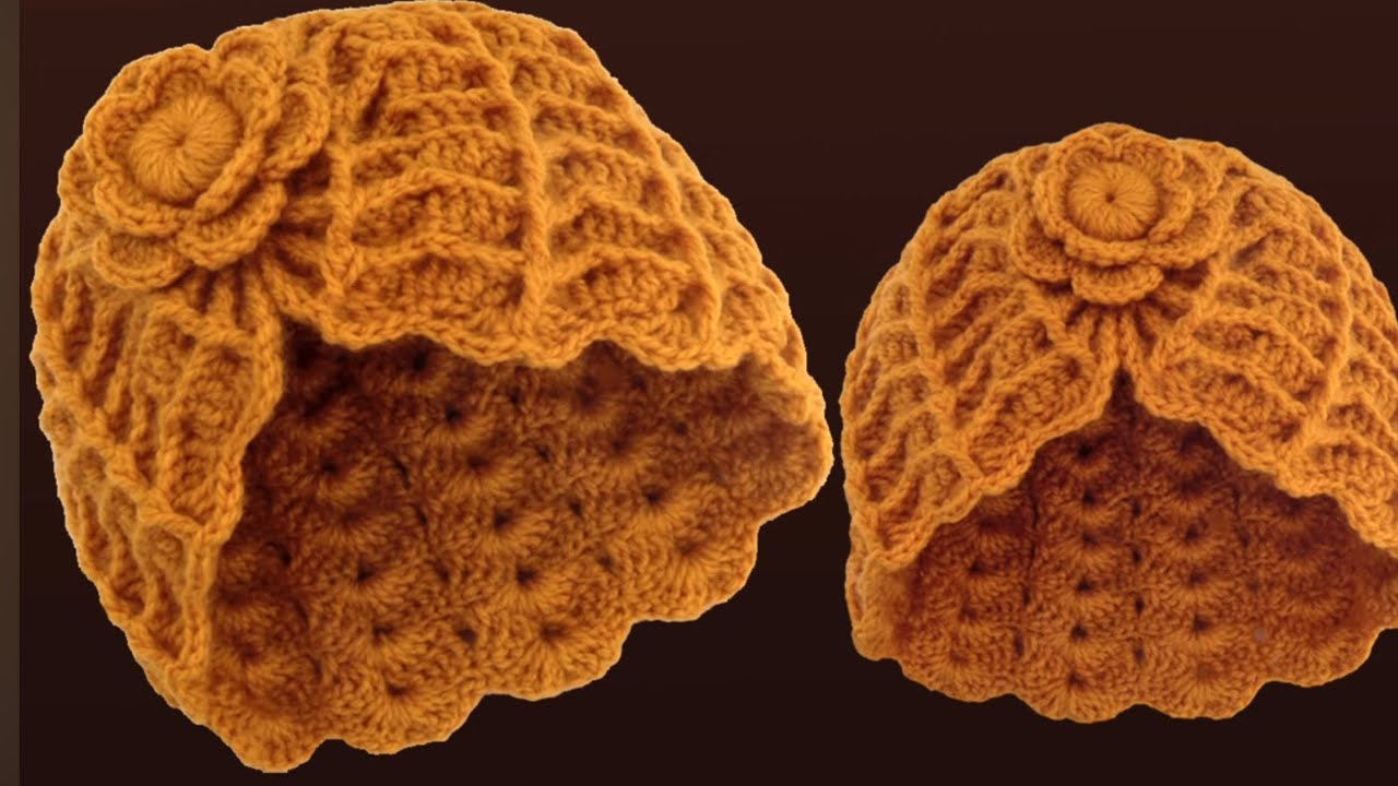 بافت کلاه توربانی/crochet hat