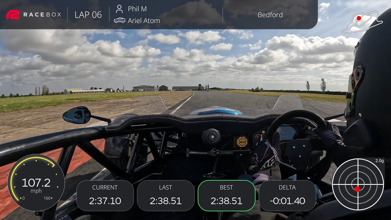 Testing new Racebox app software to overlay Racebox Mini GPS laptimer data on GoPro Hero 10 video