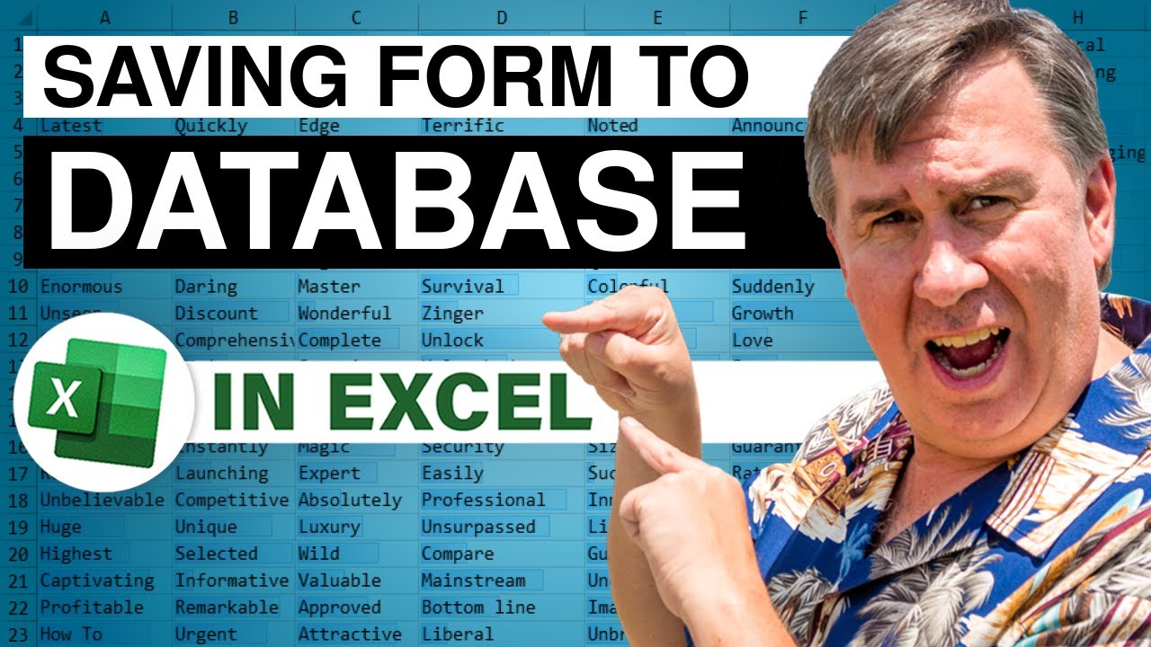 Excel &mdash; Сохранение формы в базе данных: Эпизод 1504