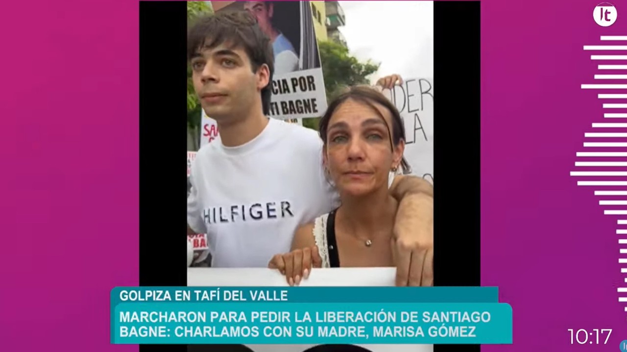 Marcharon para pedir la liberación de Santiago Bagne: charlamos con su mamá, Marisa Gómez